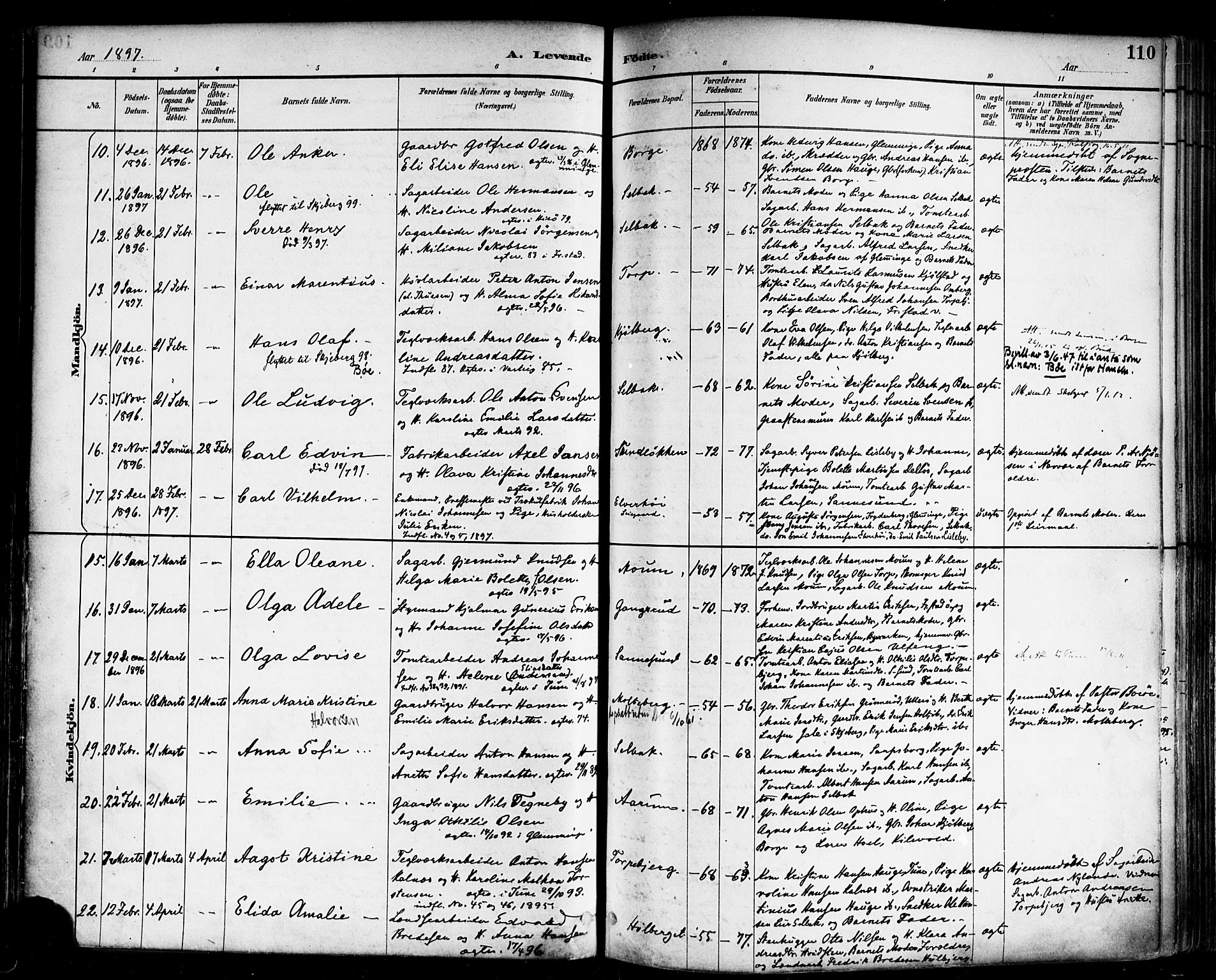 Borge prestekontor Kirkebøker, AV/SAO-A-10903/F/Fa/L0008: Parish register (official) no. I 8A, 1887-1902, p. 110