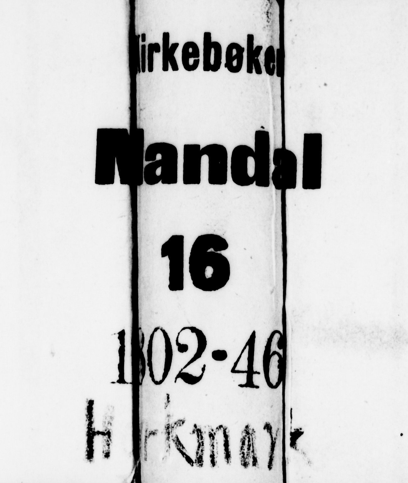 Mandal sokneprestkontor, AV/SAK-1111-0030/F/Fb/Fbb/L0002: Parish register (copy) no. B 2, 1802-1846