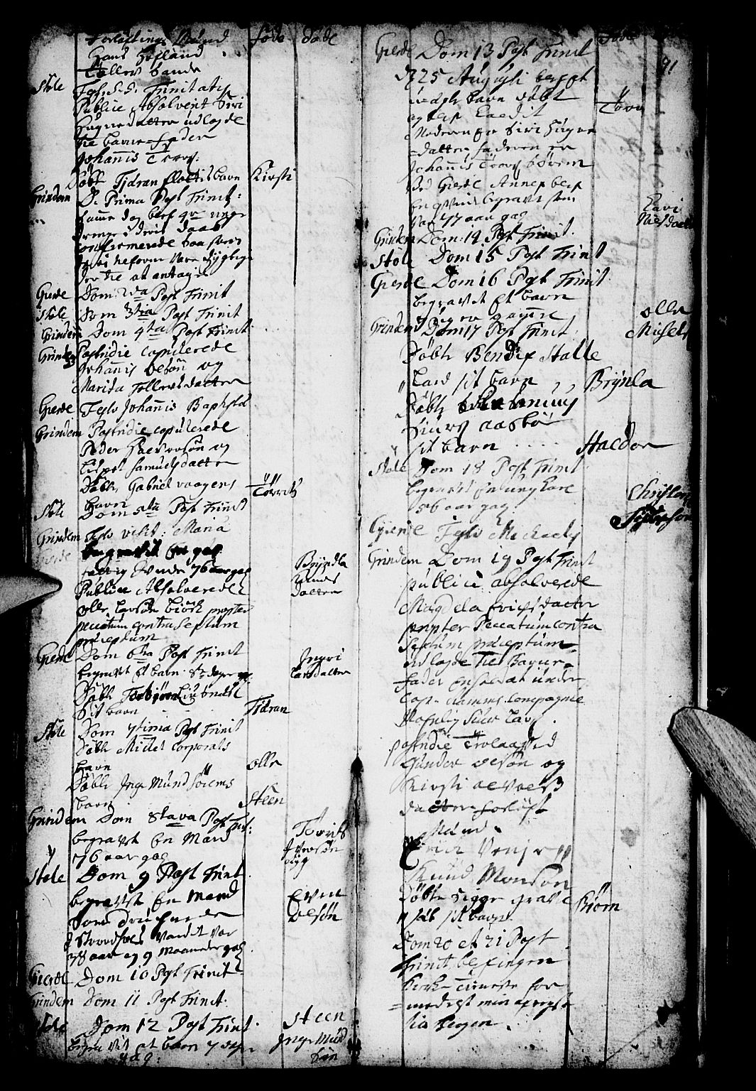 Etne sokneprestembete, AV/SAB-A-75001/H/Haa: Parish register (official) no. A 1, 1715-1741, p. 91