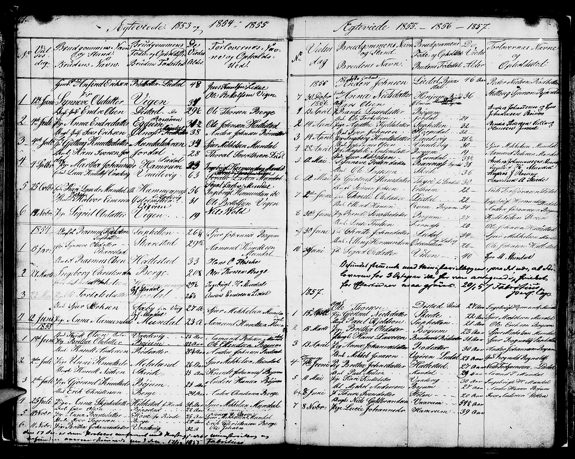 Balestrand sokneprestembete, SAB/A-79601/H/Hab/Habb/L0001: Parish register (copy) no. B 1, 1853-1879, p. 61