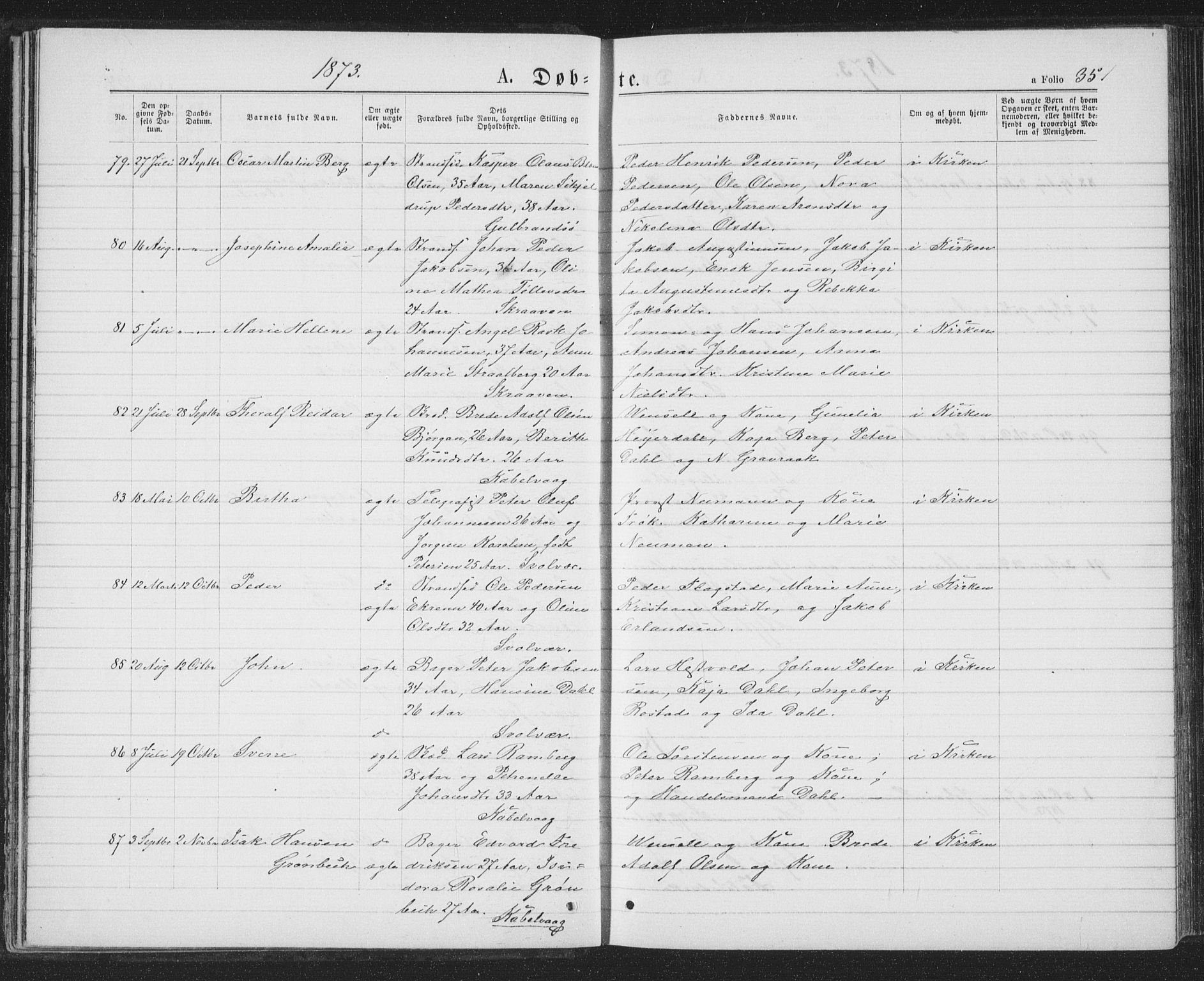 Ministerialprotokoller, klokkerbøker og fødselsregistre - Nordland, AV/SAT-A-1459/874/L1074: Parish register (copy) no. 874C03, 1870-1876, p. 35