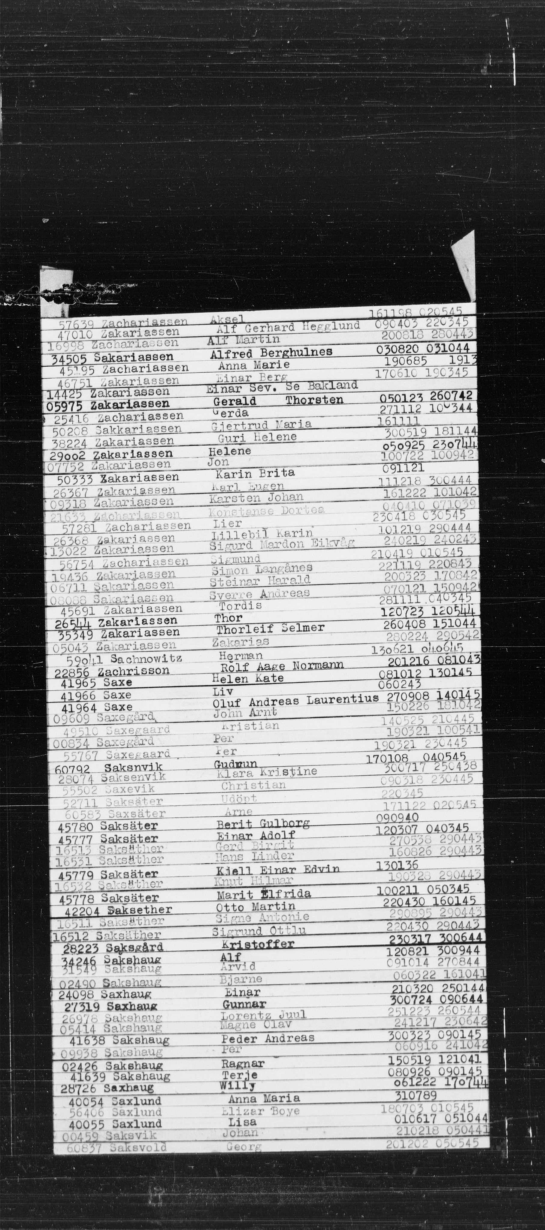 Den Kgl. Norske Legasjons Flyktningskontor, RA/S-6753/V/Va/L0022: Kjesäterkartoteket.  Alfabetisk register, A-Å., 1940-1945, p. 755