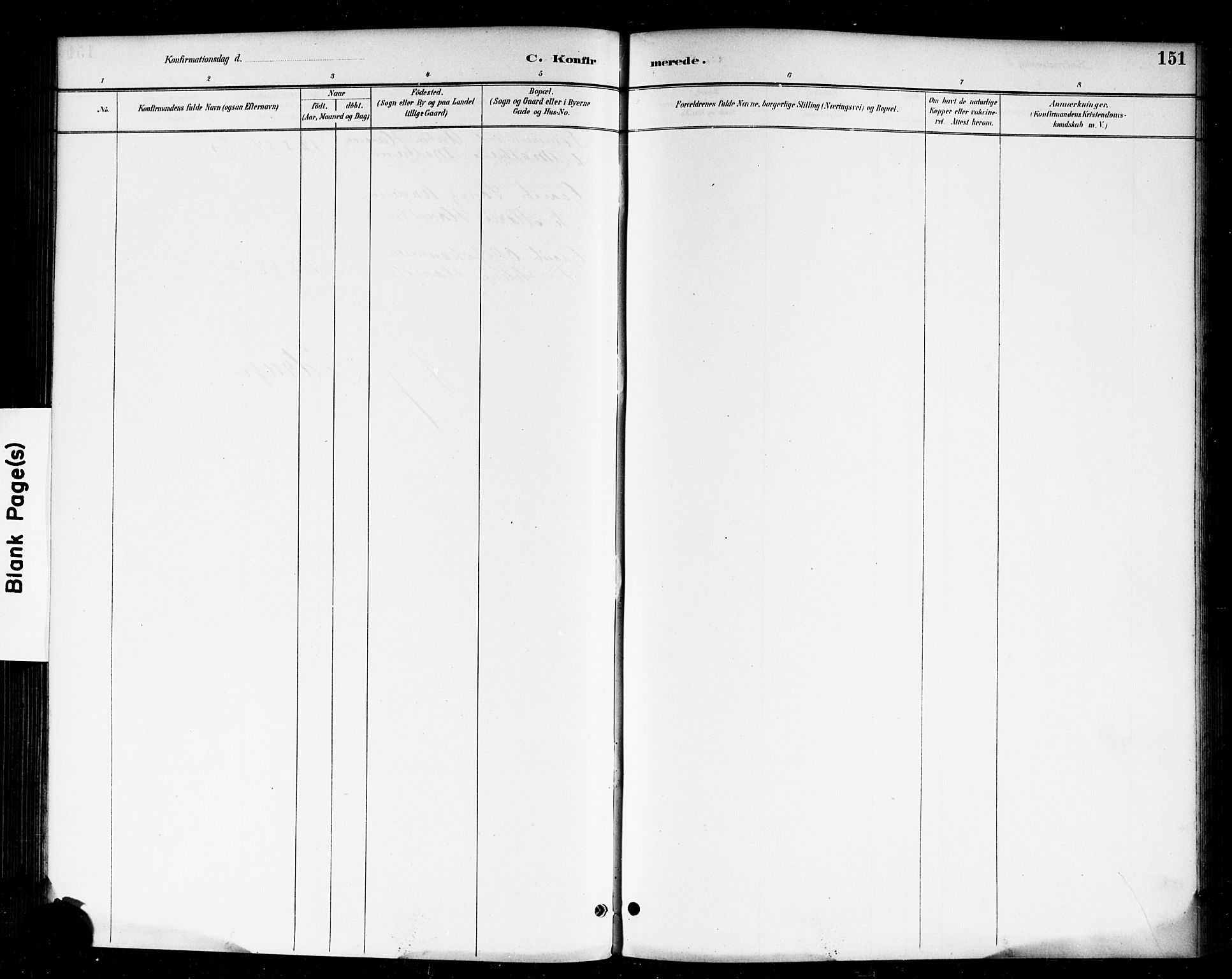 Skjeberg prestekontor Kirkebøker, AV/SAO-A-10923/F/Fa/L0009: Parish register (official) no. I 9, 1886-1897, p. 151