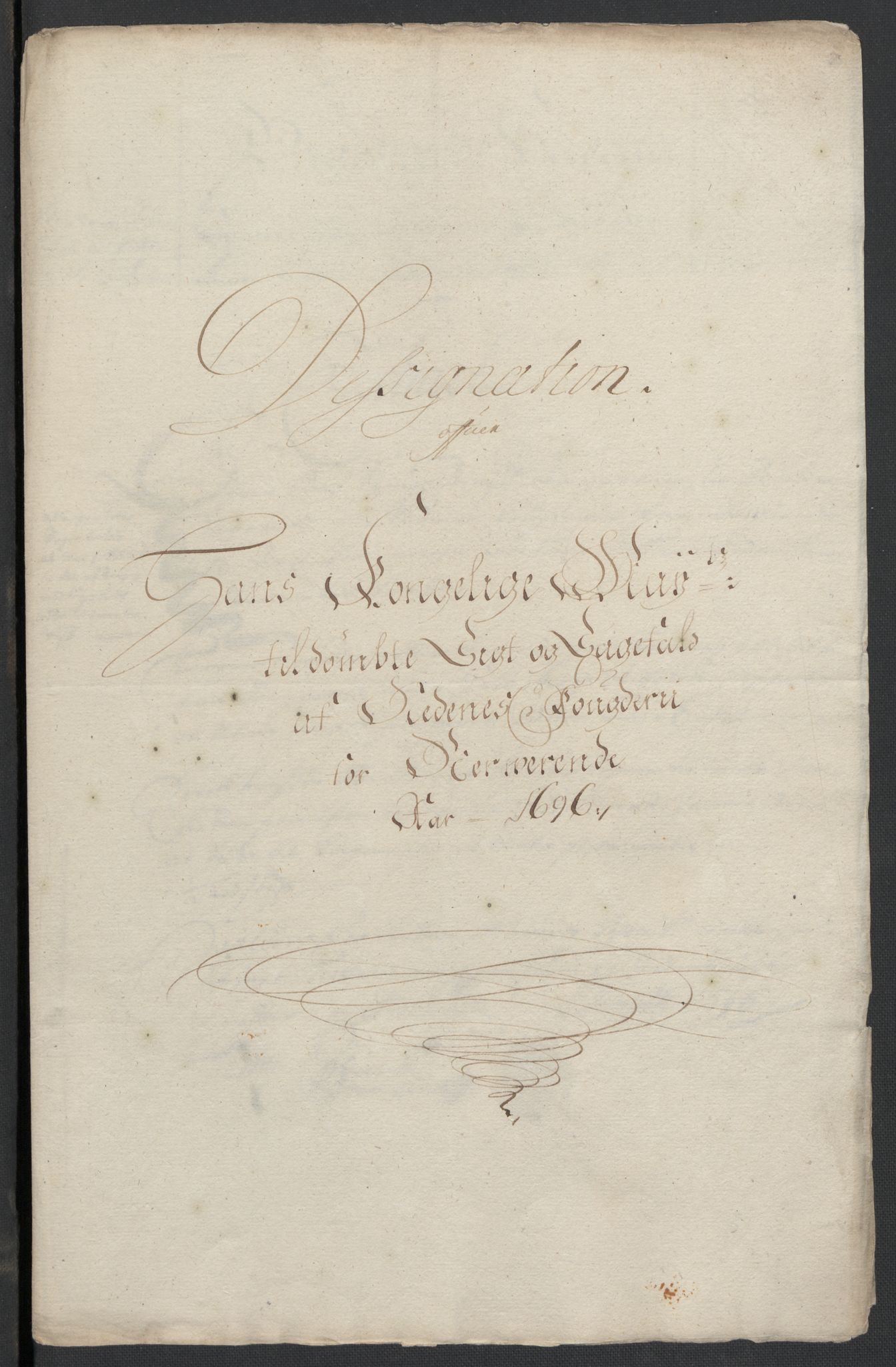 Rentekammeret inntil 1814, Reviderte regnskaper, Fogderegnskap, RA/EA-4092/R39/L2313: Fogderegnskap Nedenes, 1696-1697, p. 30
