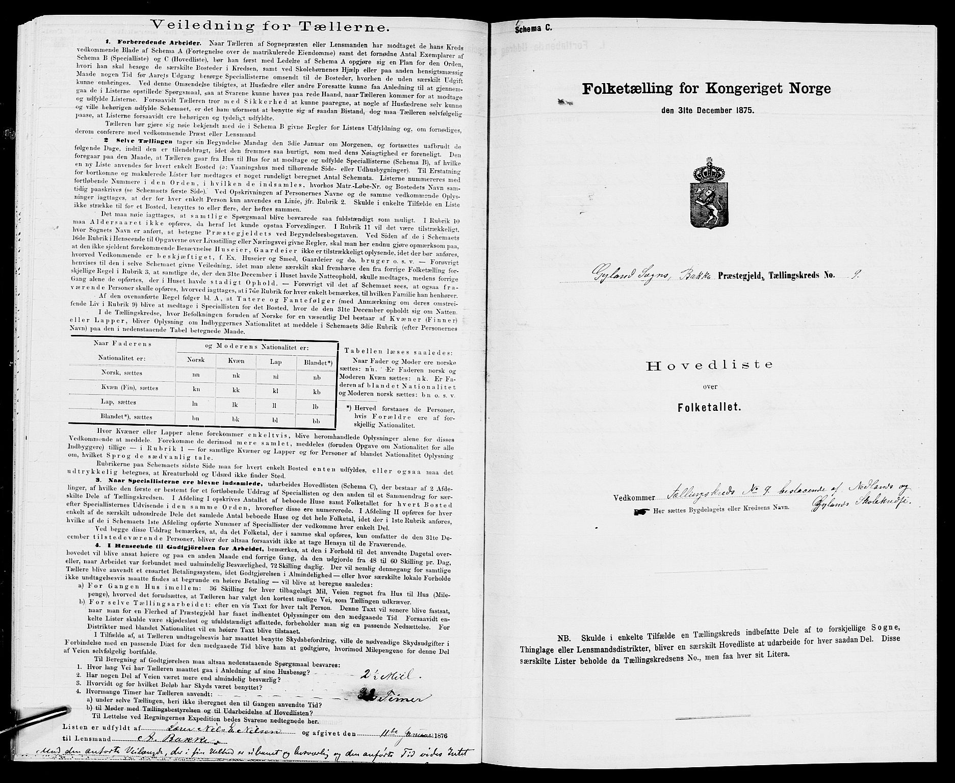 SAK, 1875 census for 1045P Bakke, 1875, p. 45