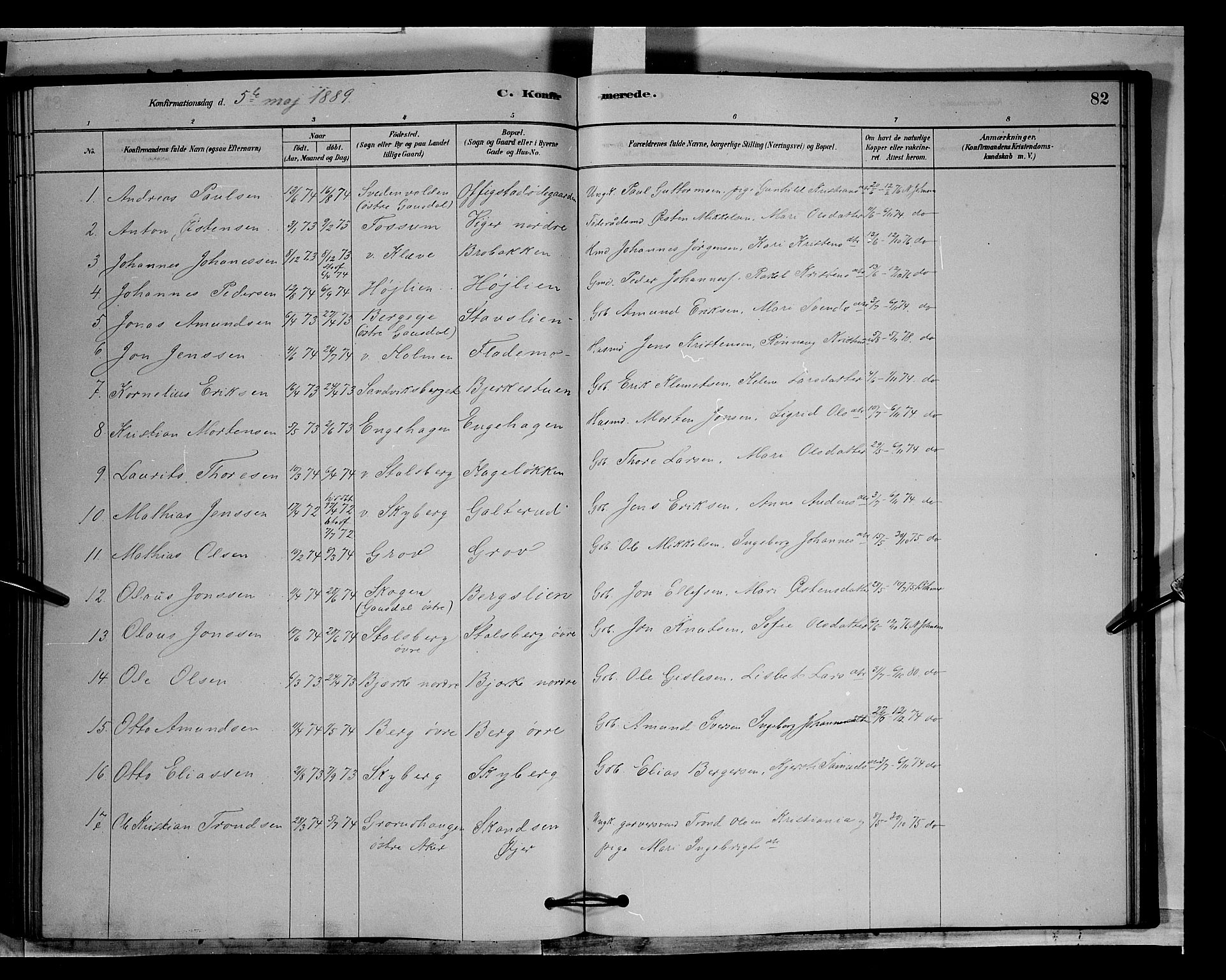 Øyer prestekontor, AV/SAH-PREST-084/H/Ha/Hab/L0003: Parish register (copy) no. 3, 1878-1893, p. 82