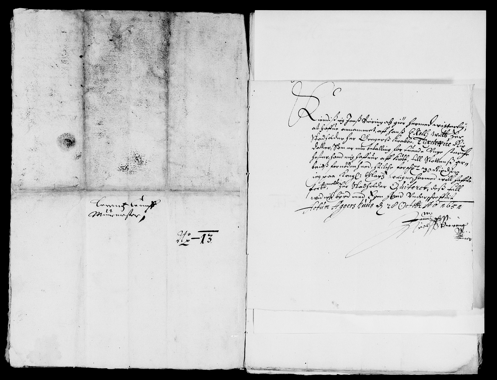 Rentekammeret inntil 1814, Reviderte regnskaper, Lensregnskaper, AV/RA-EA-5023/R/Rb/Rba/L0206: Akershus len, 1651-1652