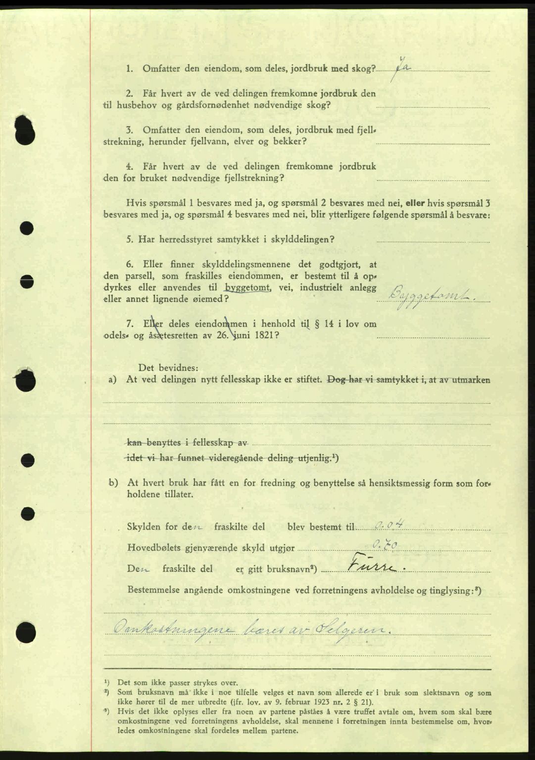 Nedenes sorenskriveri, AV/SAK-1221-0006/G/Gb/Gba/L0053: Mortgage book no. A6b, 1945-1945, Diary no: : 813/1945