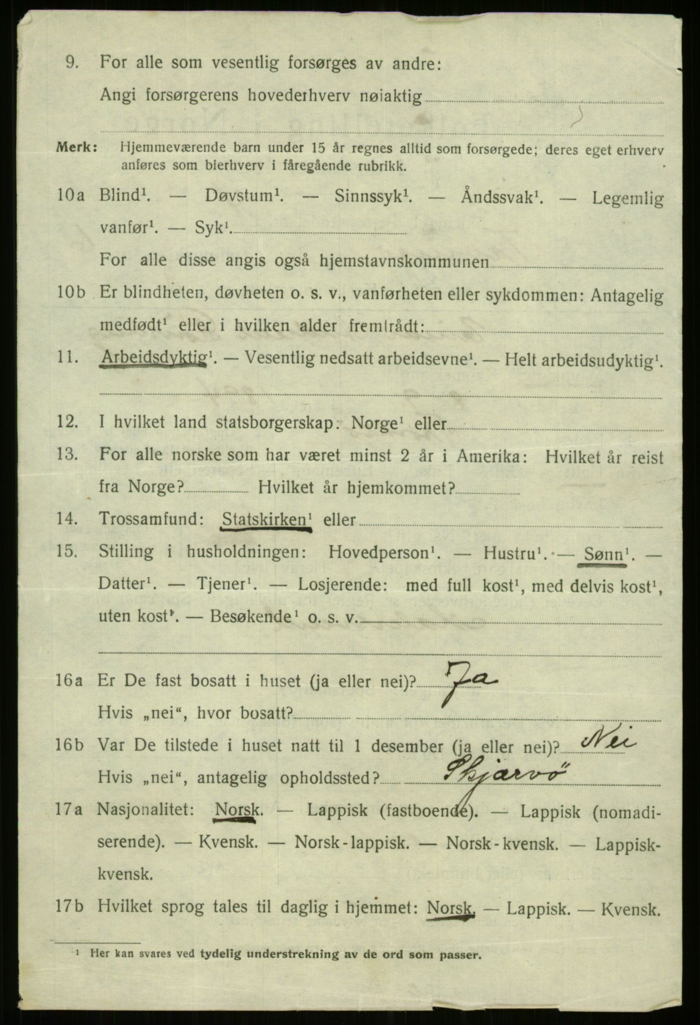 SATØ, 1920 census for Tromsø, 1920, p. 15870