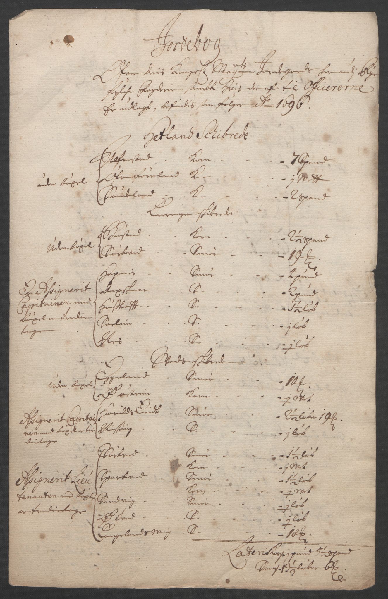 Rentekammeret inntil 1814, Reviderte regnskaper, Fogderegnskap, RA/EA-4092/R47/L2857: Fogderegnskap Ryfylke, 1694-1696, p. 246