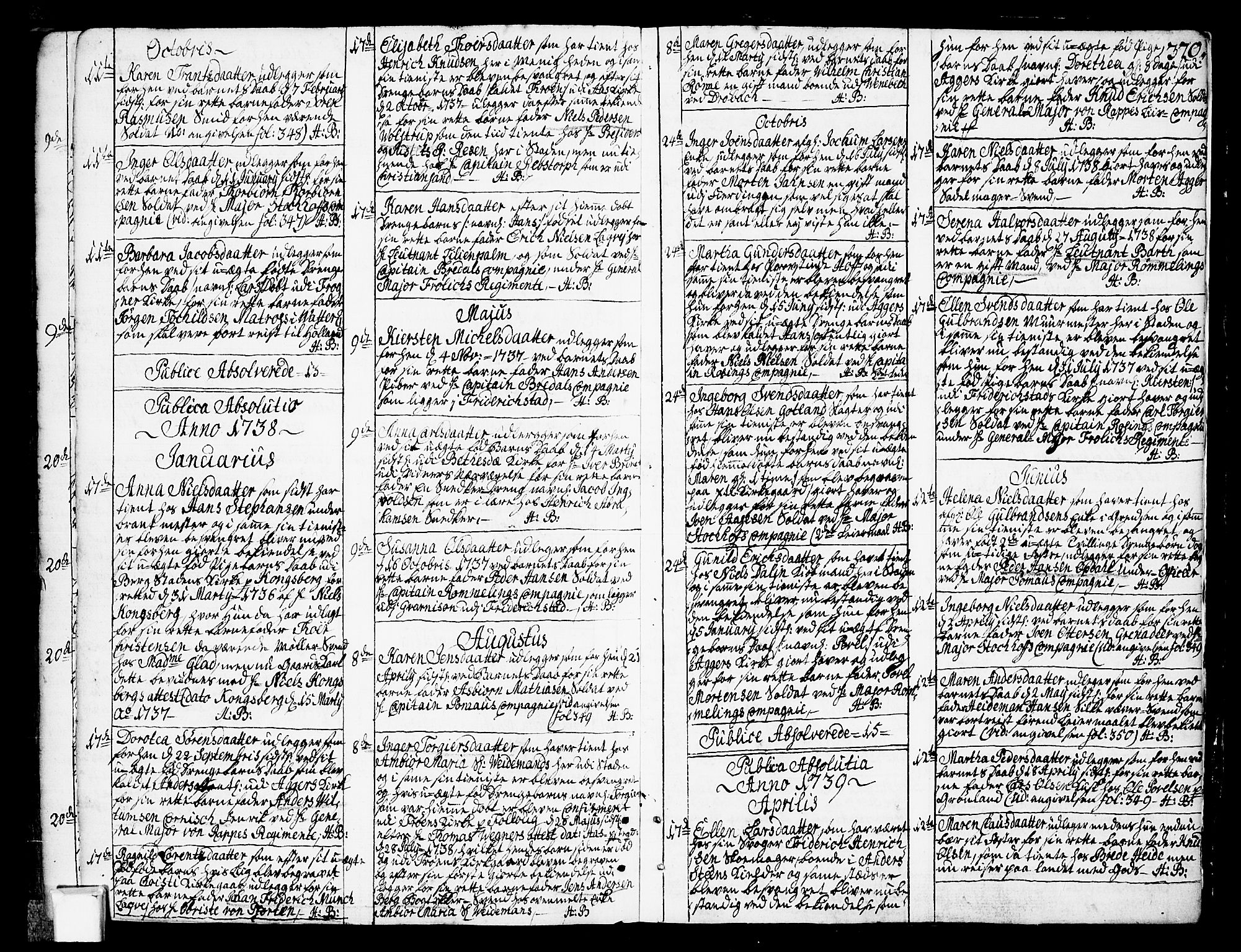 Oslo domkirke Kirkebøker, SAO/A-10752/F/Fa/L0003: Parish register (official) no. 3, 1731-1743, p. 370