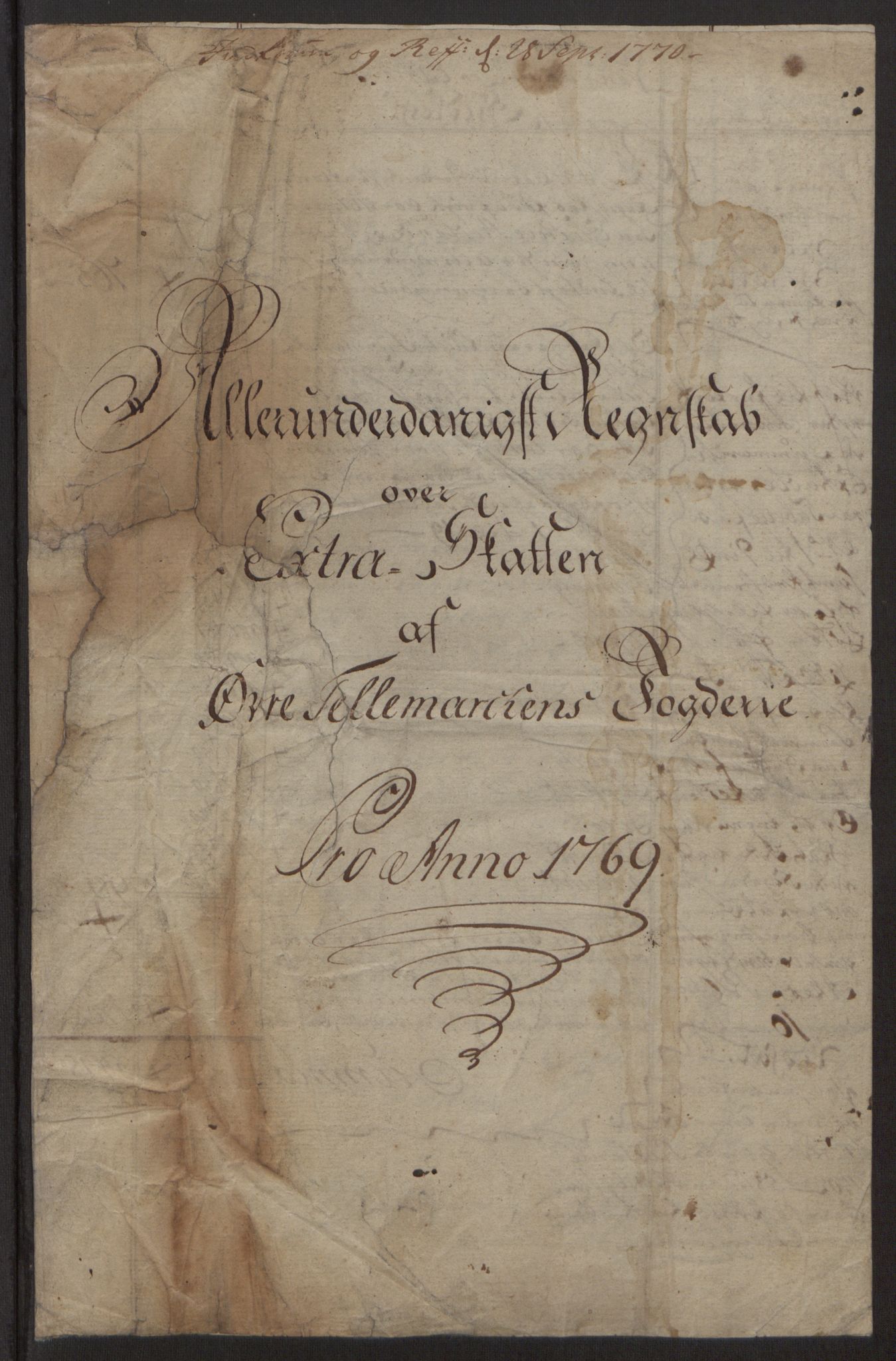 Rentekammeret inntil 1814, Reviderte regnskaper, Fogderegnskap, AV/RA-EA-4092/R38/L2293: Ekstraskatten Øvre Telemark, 1762-1770, p. 139