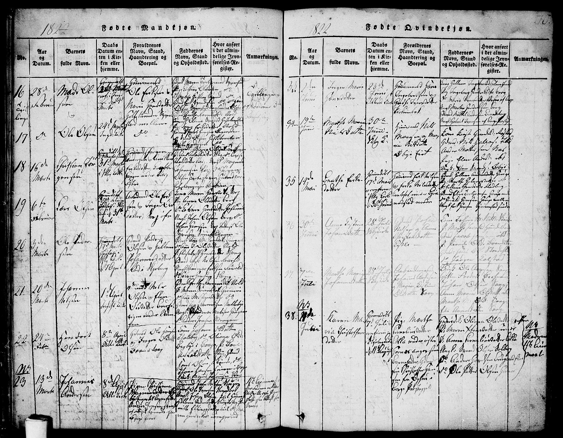 Skjeberg prestekontor Kirkebøker, AV/SAO-A-10923/F/Fa/L0004: Parish register (official) no. I 4, 1815-1830, p. 70