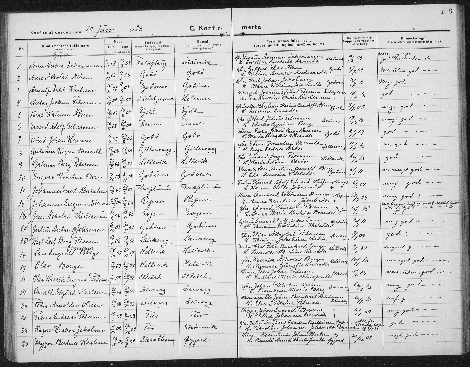 Ministerialprotokoller, klokkerbøker og fødselsregistre - Nordland, SAT/A-1459/804/L0089: Parish register (copy) no. 804C02, 1918-1935, p. 106