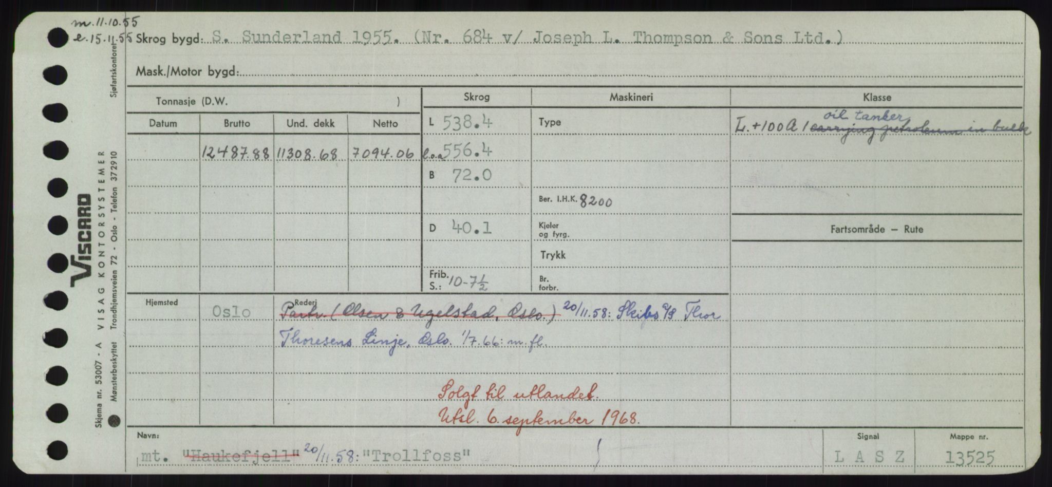 Sjøfartsdirektoratet med forløpere, Skipsmålingen, RA/S-1627/H/Hd/L0039: Fartøy, Ti-Tø, p. 613