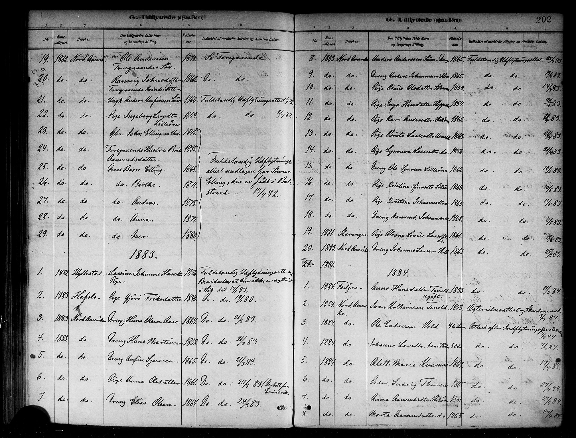 Vik sokneprestembete, SAB/A-81501: Parish register (official) no. B 1, 1878-1890, p. 202