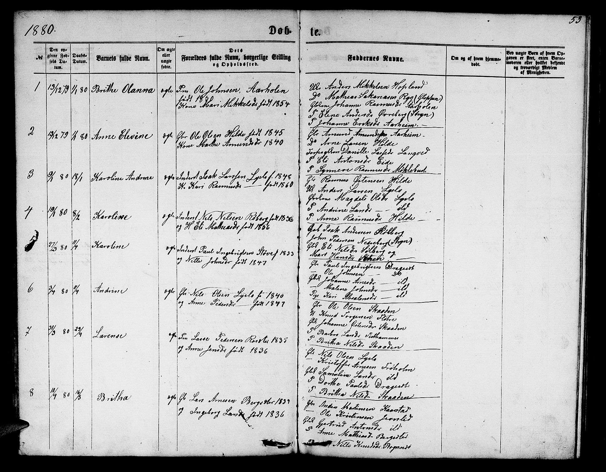 Innvik sokneprestembete, AV/SAB-A-80501: Parish register (copy) no. A 2, 1864-1885, p. 53