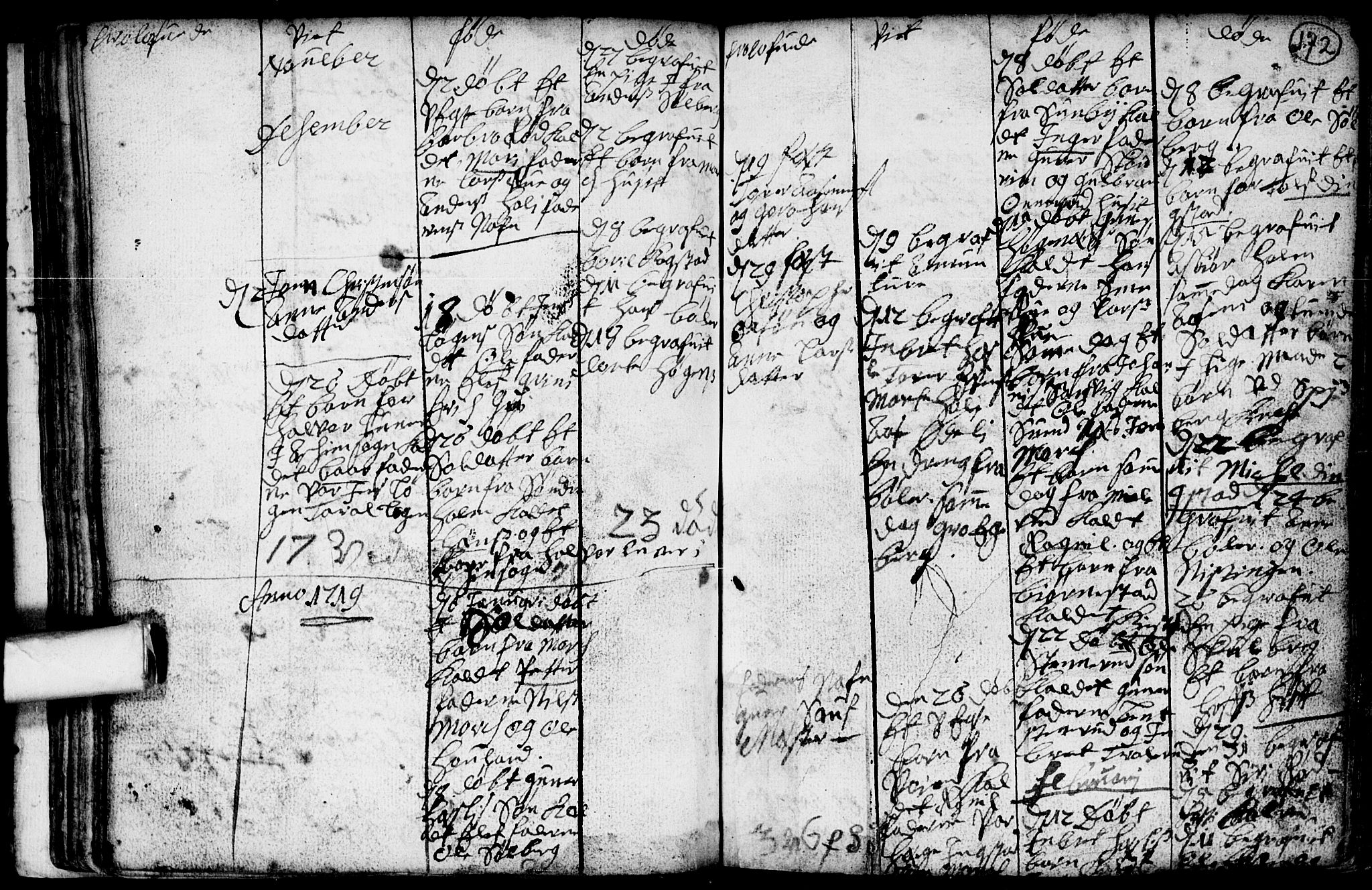 Spydeberg prestekontor Kirkebøker, SAO/A-10924/F/Fa/L0001: Parish register (official) no. I 1, 1696-1738, p. 172