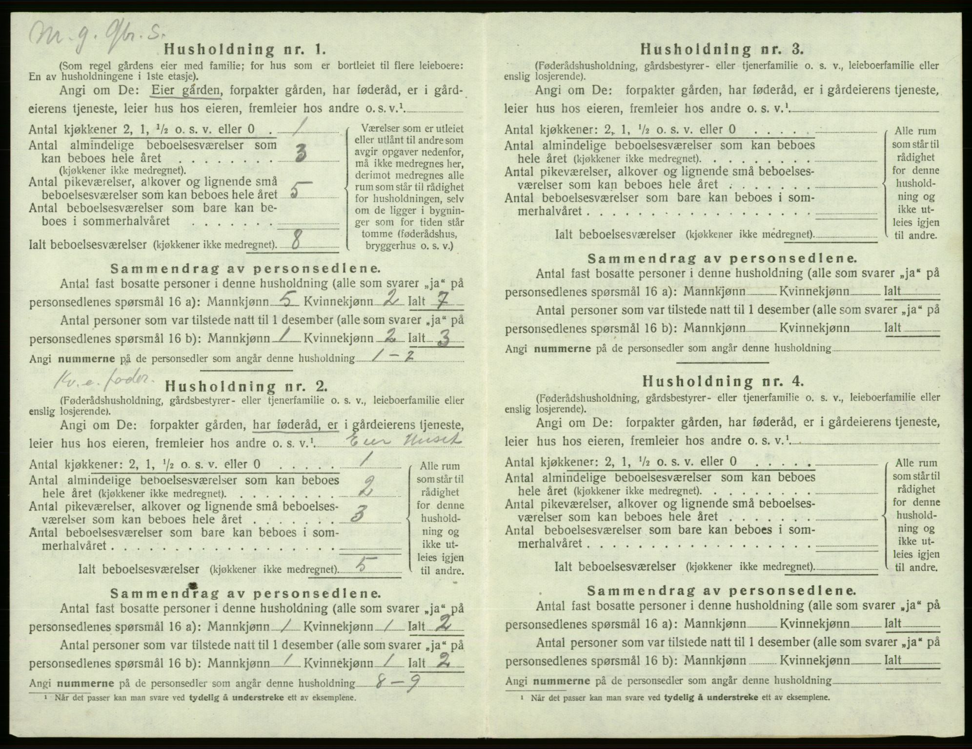 SAB, 1920 census for Sveio, 1920, p. 237