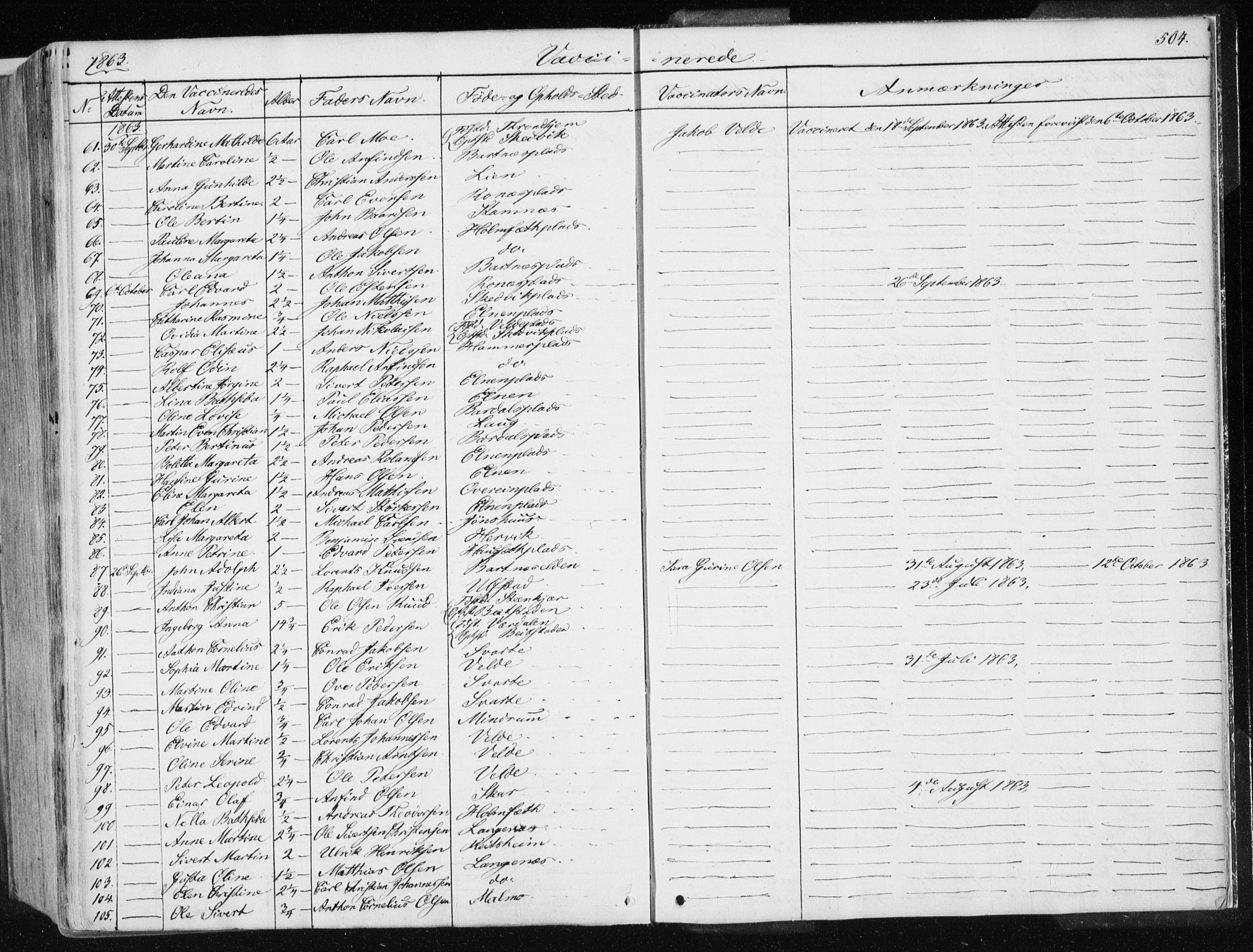 Ministerialprotokoller, klokkerbøker og fødselsregistre - Nord-Trøndelag, AV/SAT-A-1458/741/L0393: Parish register (official) no. 741A07, 1849-1863, p. 504