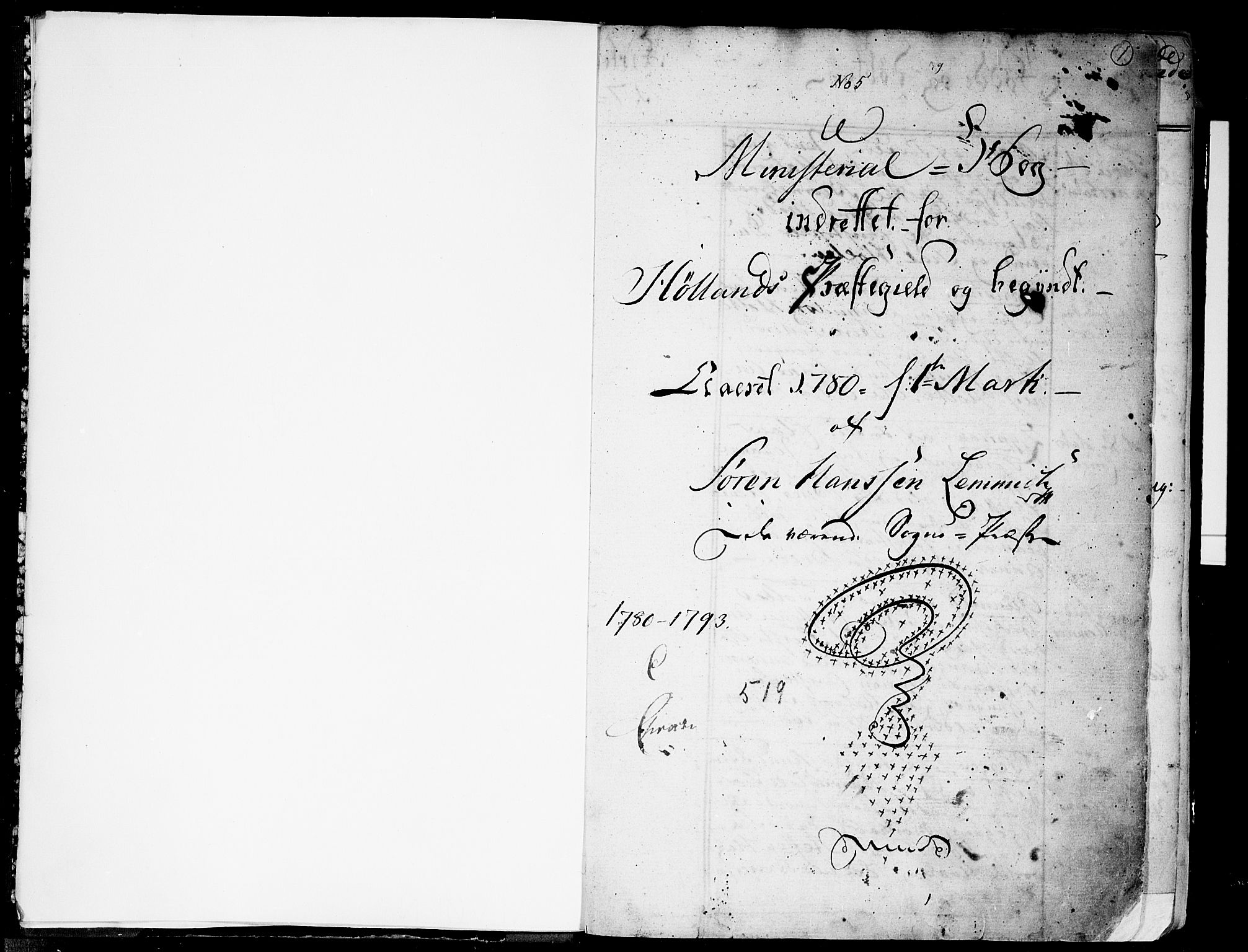Høland prestekontor Kirkebøker, SAO/A-10346a/F/Fa/L0005: Parish register (official) no. I 5, 1780-1793, p. 1