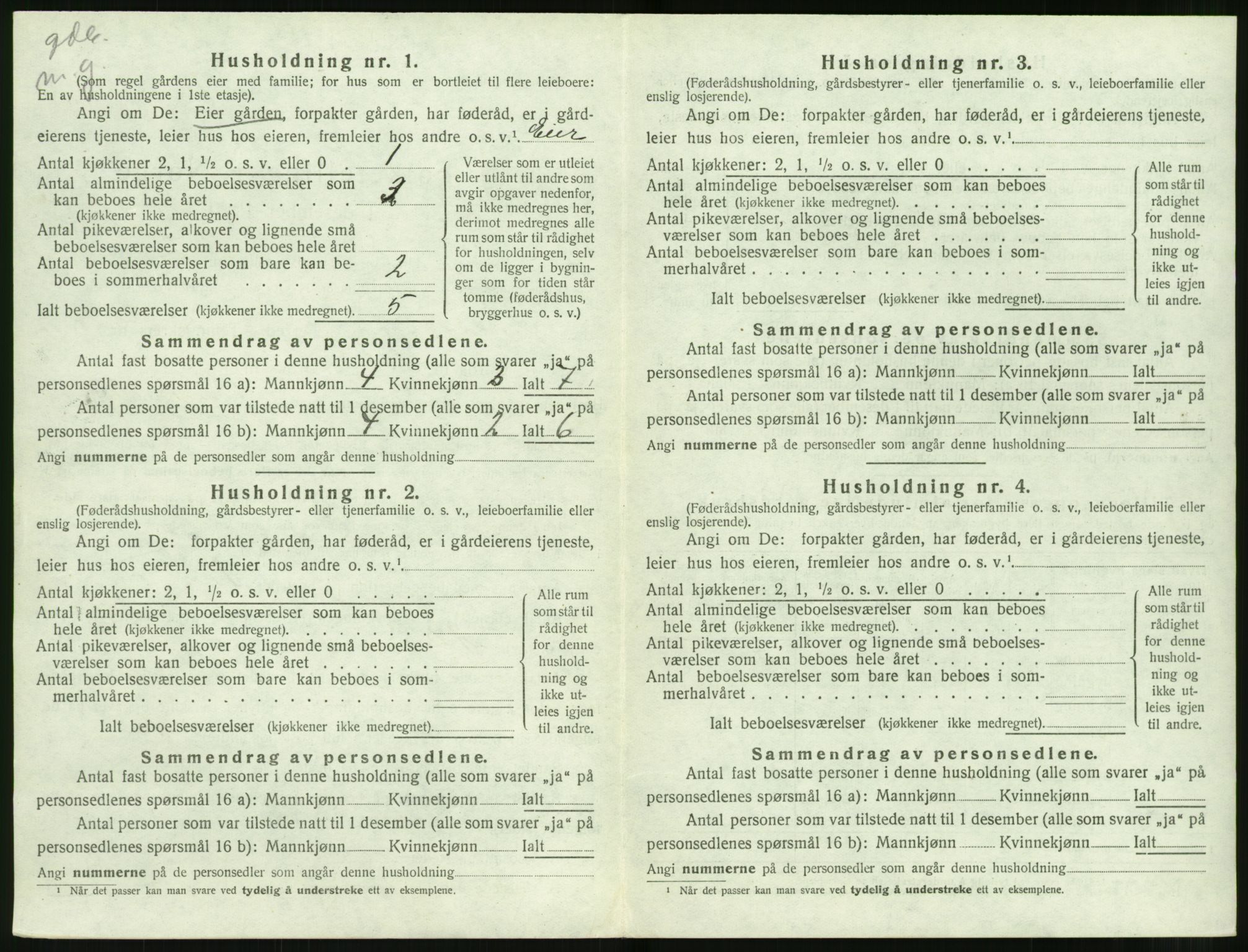 SAT, 1920 census for Volda, 1920, p. 1759