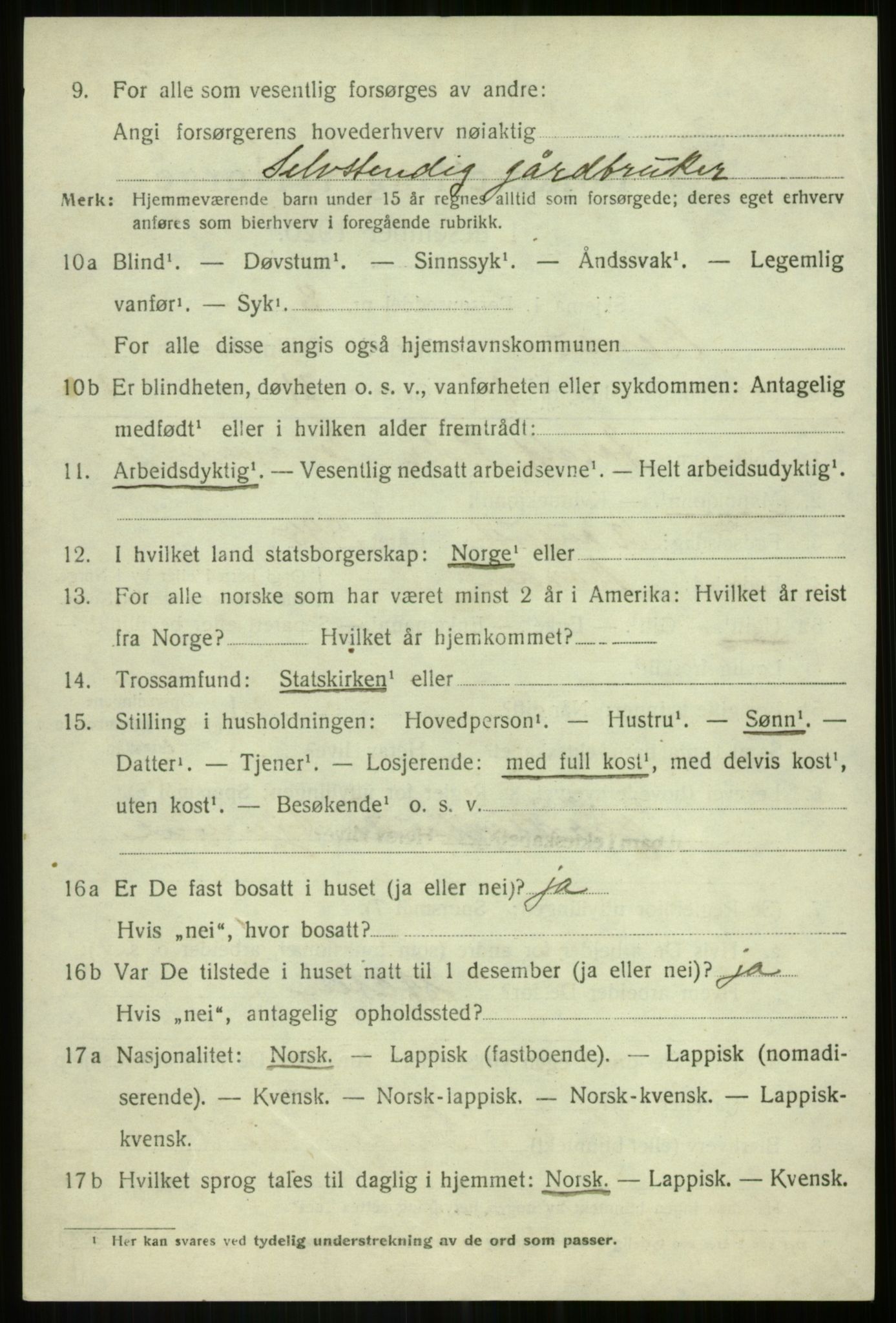 SATØ, 1920 census for Bardu, 1920, p. 2730