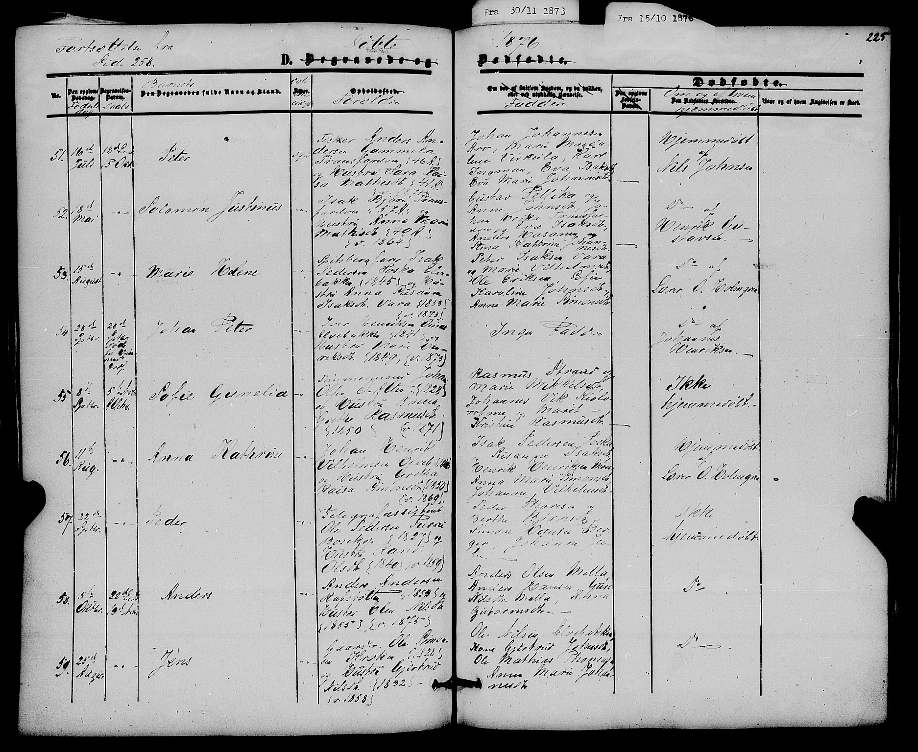 Alta sokneprestkontor, SATØ/S-1338/H/Ha/L0001.kirke: Parish register (official) no. 1, 1858-1878, p. 225