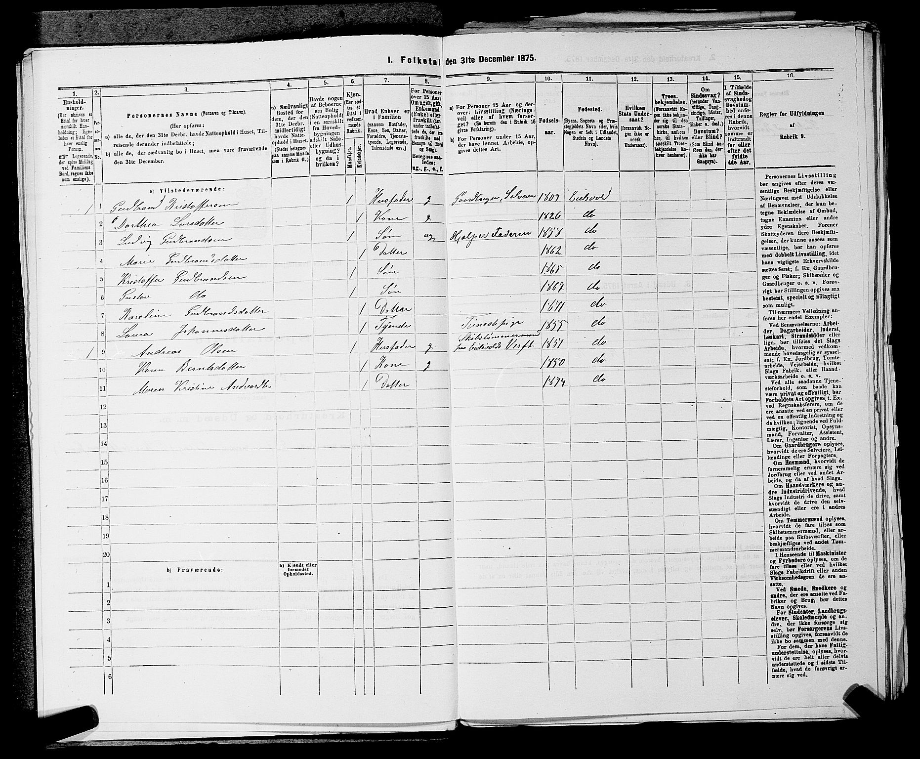 RA, 1875 census for 0237P Eidsvoll, 1875, p. 1520