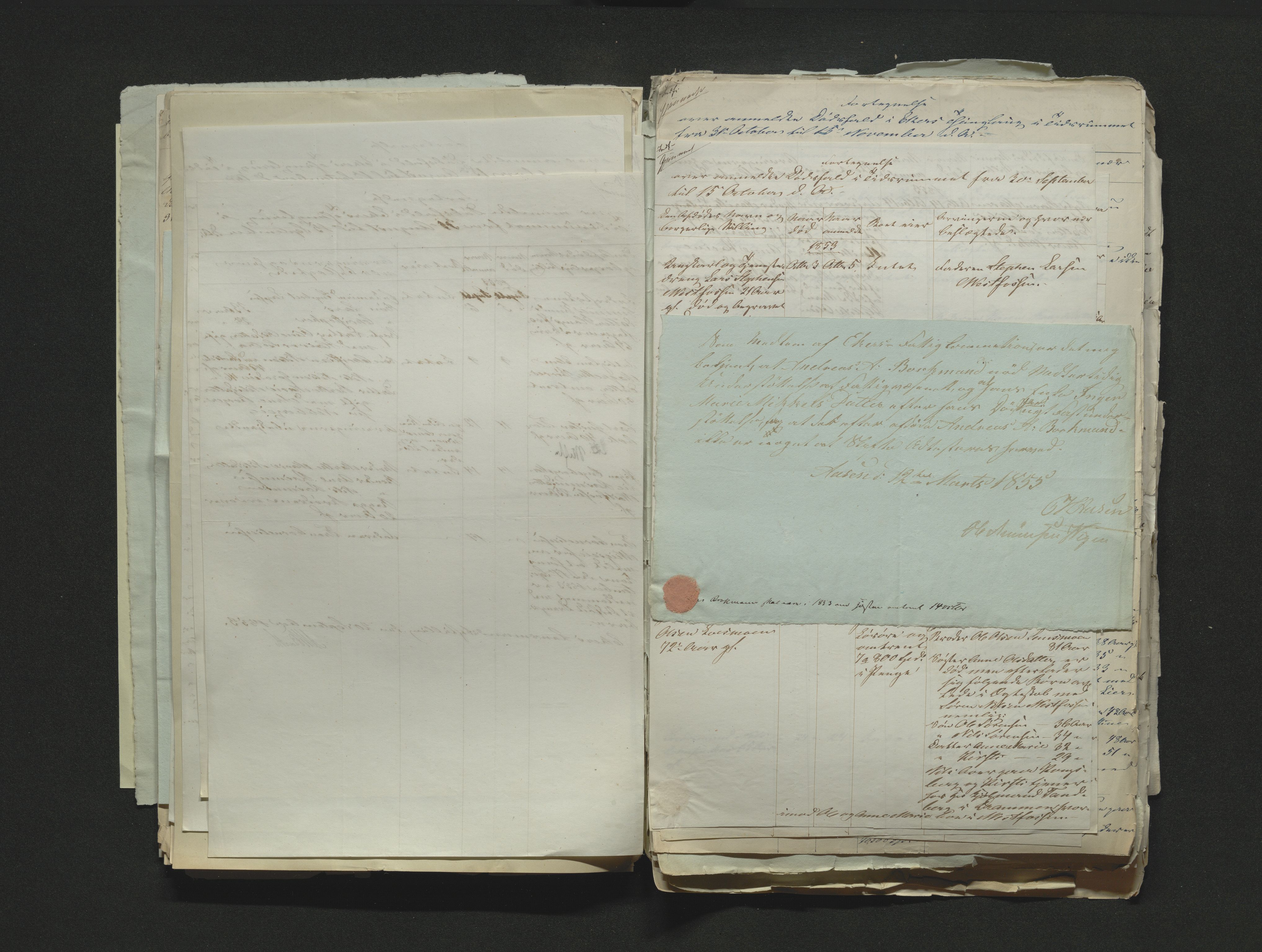 Eiker, Modum og Sigdal sorenskriveri, AV/SAKO-A-123/H/Ha/Hab/L0008: Dødsfallsmeldinger, 1850-1853