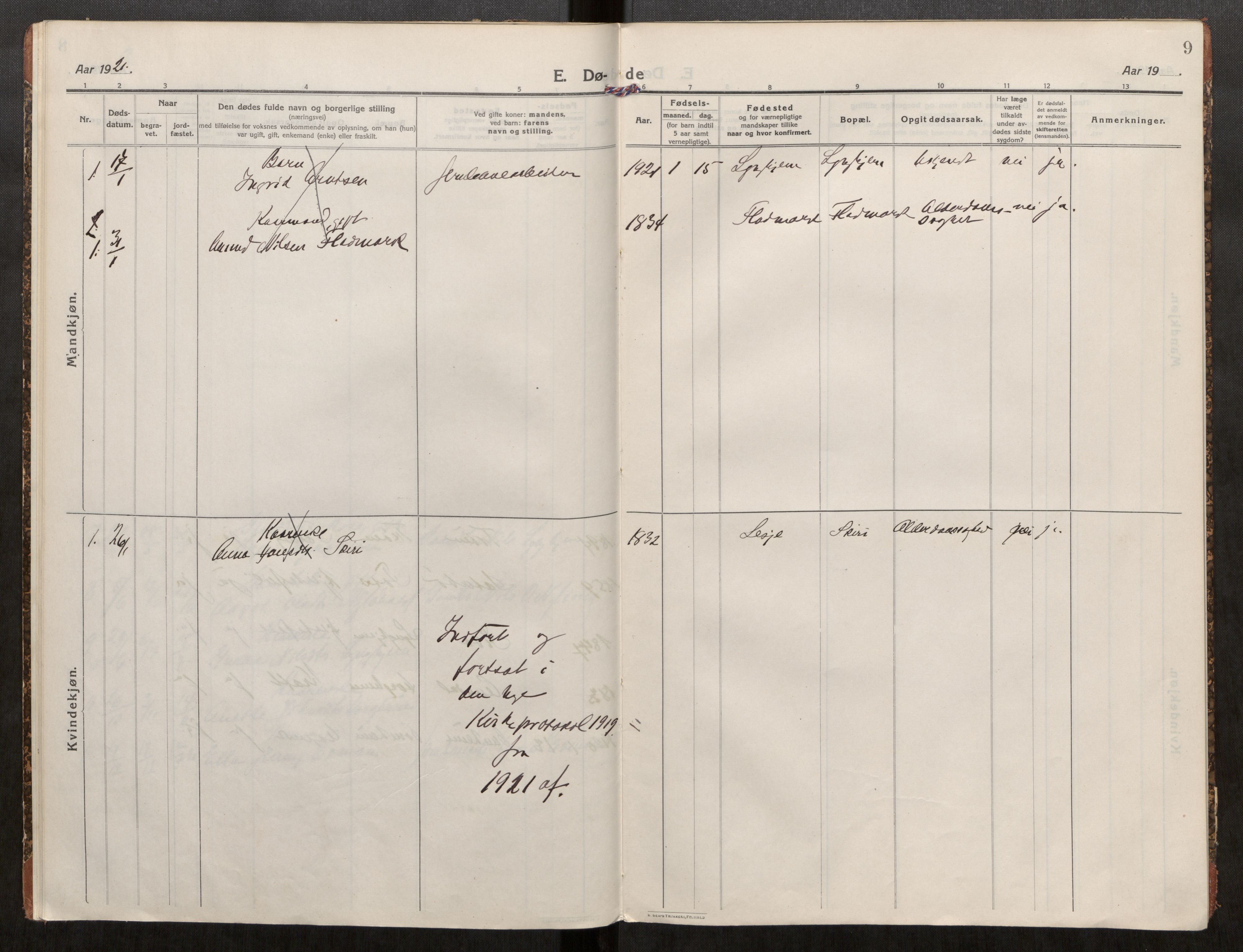 Ministerialprotokoller, klokkerbøker og fødselsregistre - Møre og Romsdal, AV/SAT-A-1454/546/L0600: Parish register (official) no. 546A05, 1915-1920, p. 9
