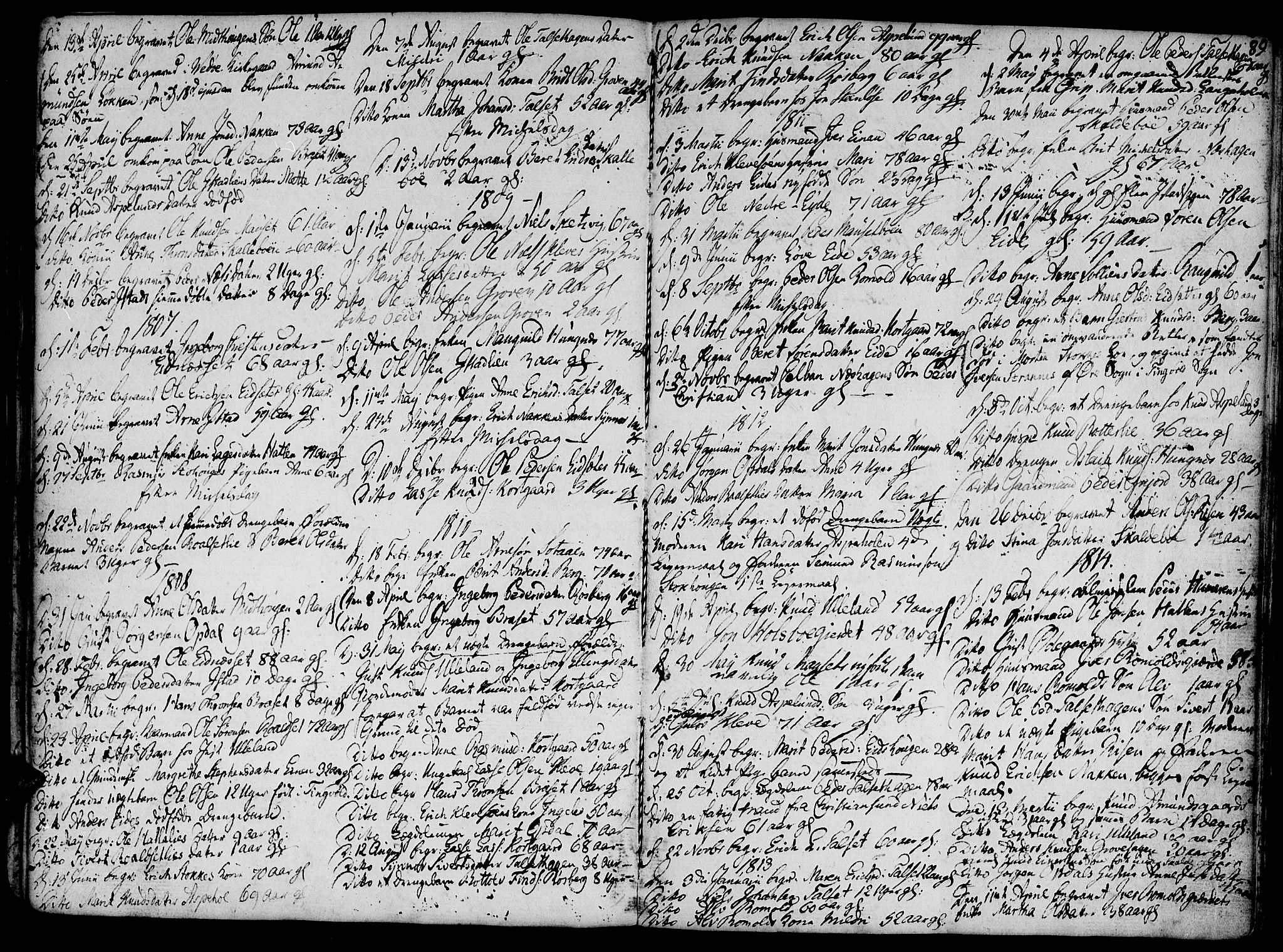 Ministerialprotokoller, klokkerbøker og fødselsregistre - Møre og Romsdal, AV/SAT-A-1454/555/L0650: Parish register (official) no. 555A02 /2, 1798-1821, p. 89