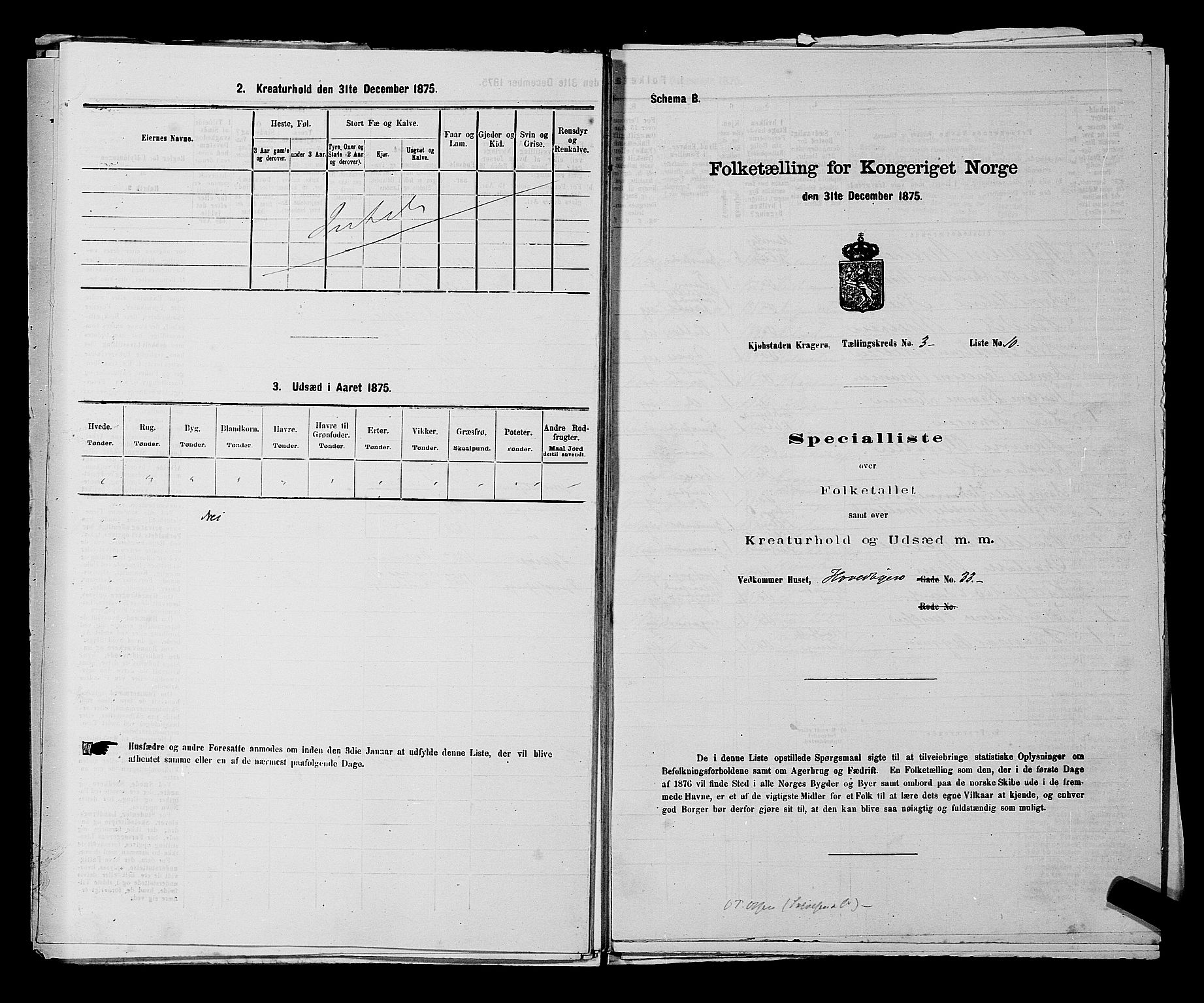 SAKO, 1875 census for 0801P Kragerø, 1875, p. 83