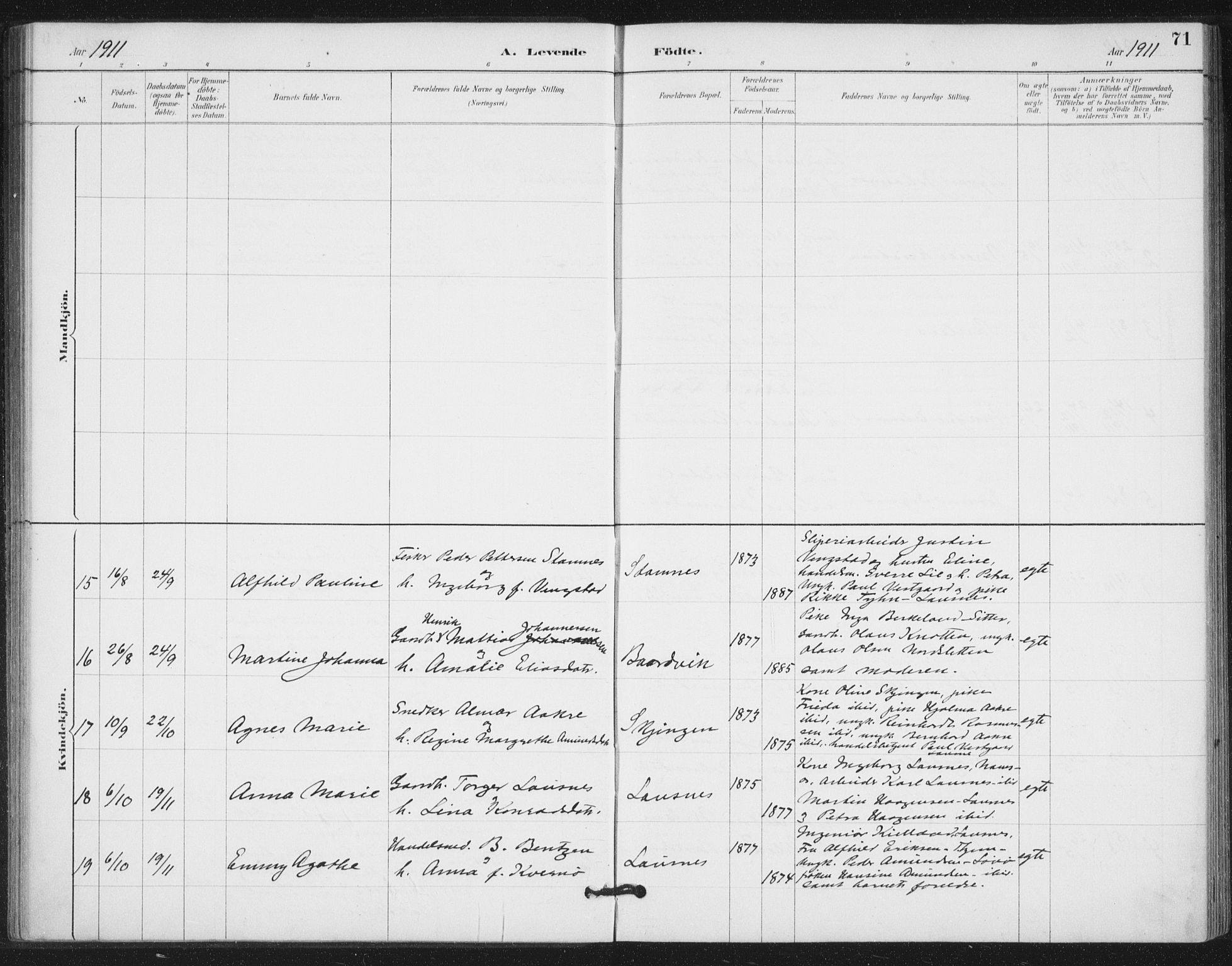 Ministerialprotokoller, klokkerbøker og fødselsregistre - Nord-Trøndelag, SAT/A-1458/772/L0603: Parish register (official) no. 772A01, 1885-1912, p. 71
