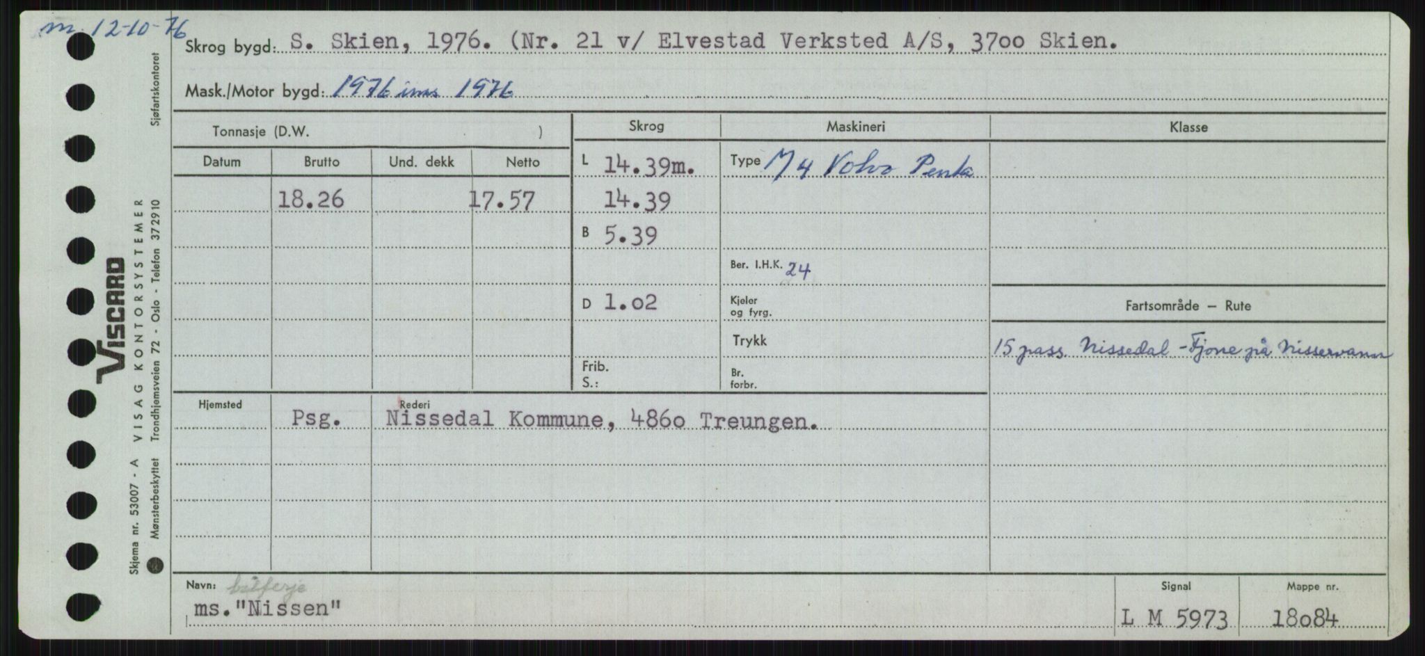 Sjøfartsdirektoratet med forløpere, Skipsmålingen, RA/S-1627/H/Ha/L0004/0001: Fartøy, Mas-R / Fartøy, Mas-Odd, p. 521