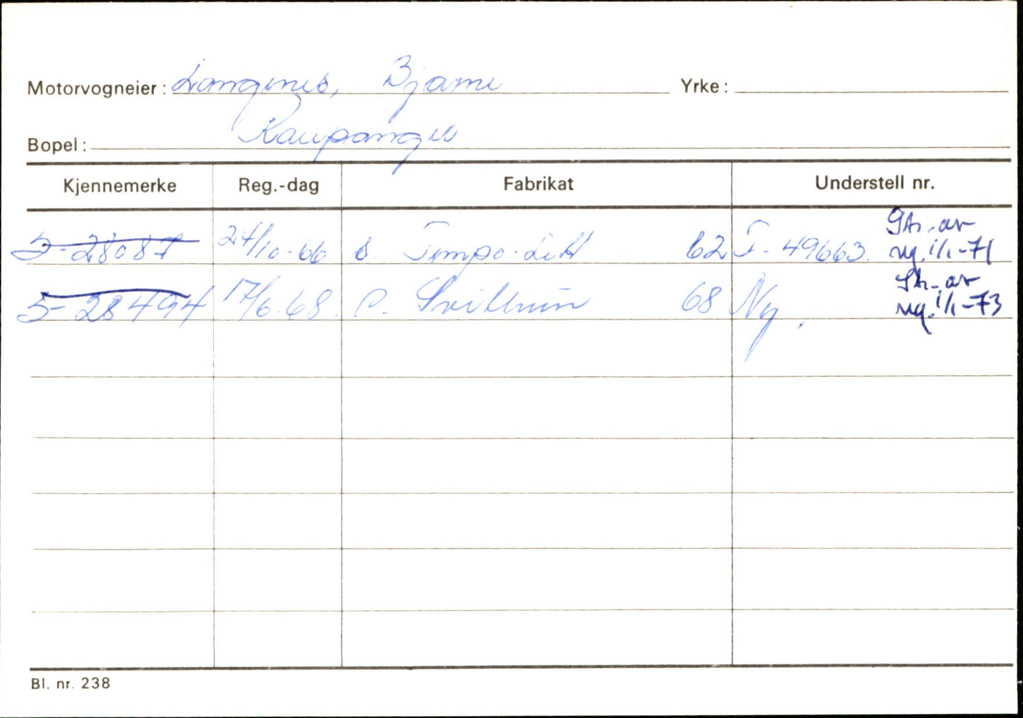 Statens vegvesen, Sogn og Fjordane vegkontor, AV/SAB-A-5301/4/F/L0124: Eigarregister Sogndal A-U, 1945-1975, p. 1429