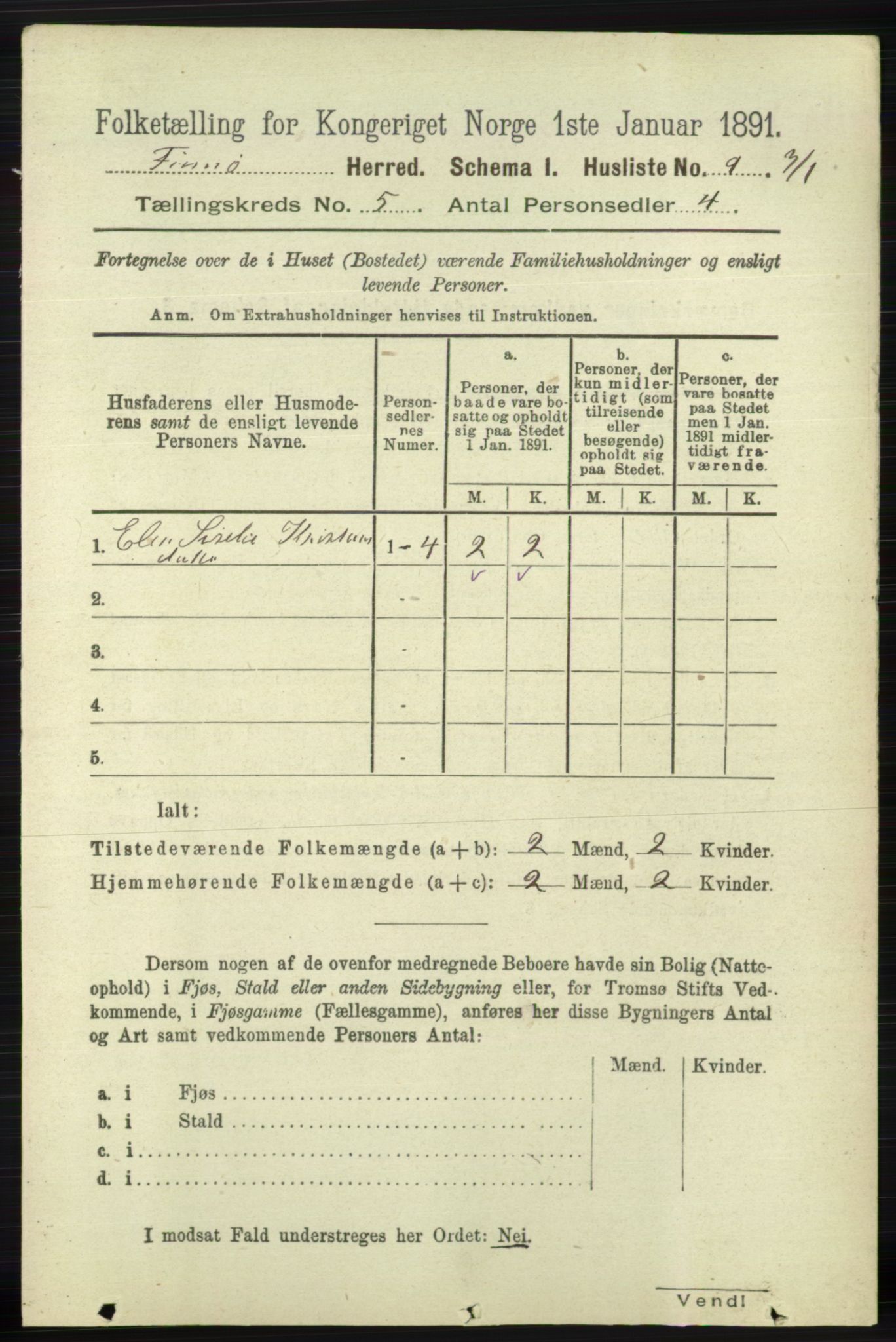 RA, 1891 census for 1141 Finnøy, 1891, p. 1093