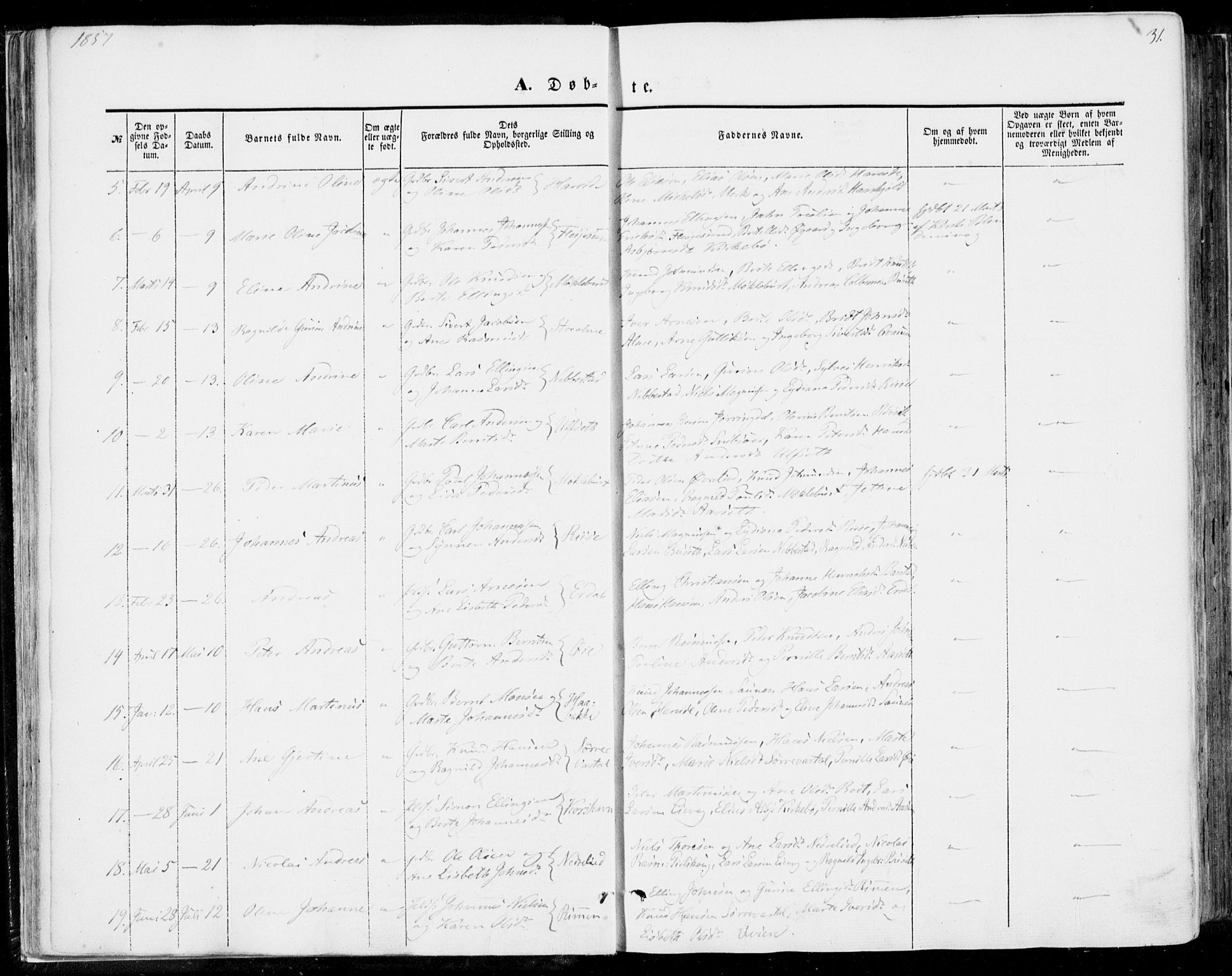 Ministerialprotokoller, klokkerbøker og fødselsregistre - Møre og Romsdal, AV/SAT-A-1454/510/L0121: Parish register (official) no. 510A01, 1848-1877, p. 31