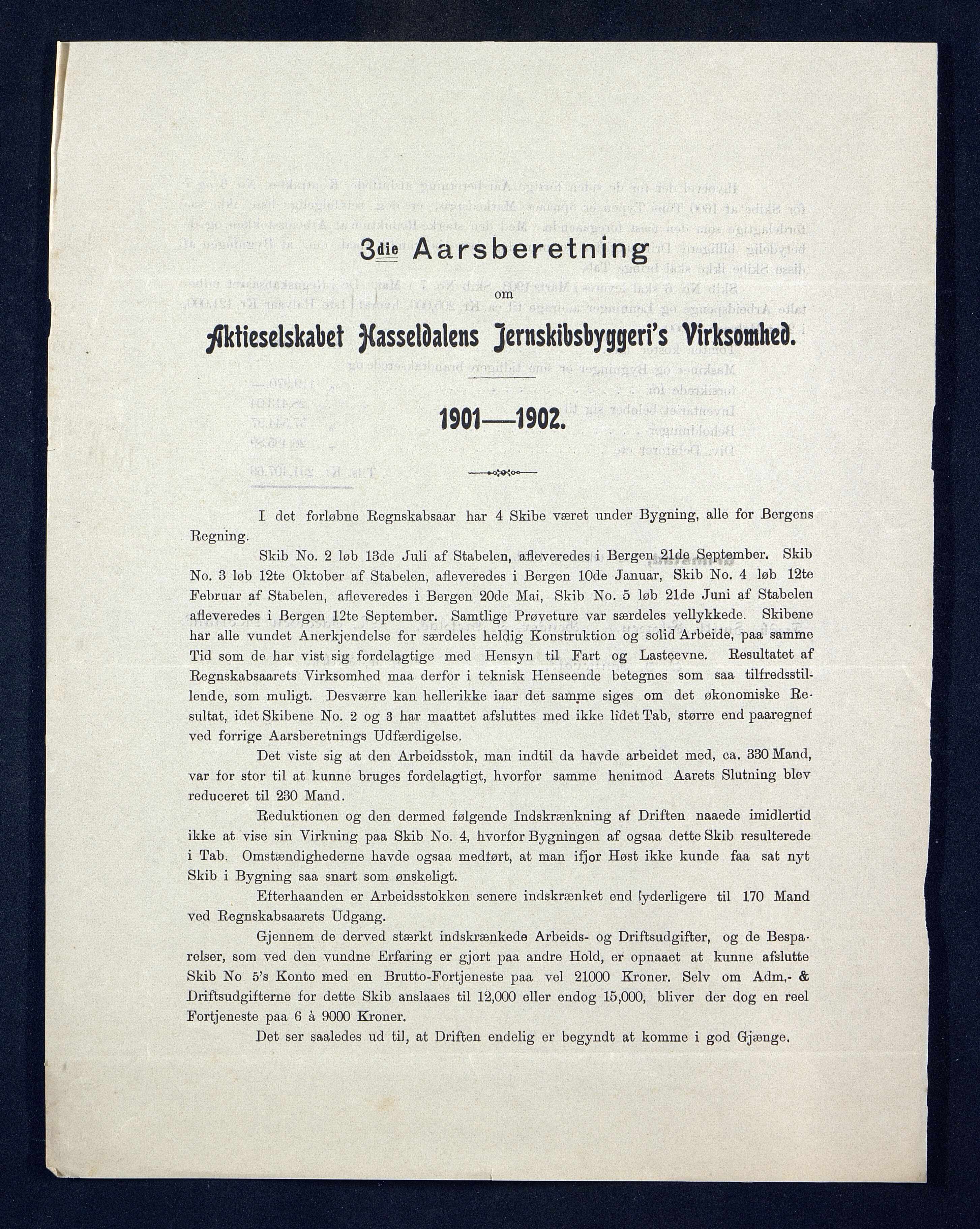 Grefstad & Herlofson, AAKS/PA-1127a/B/02/L0009: 58. A/S Hasseldalen Jernskibsbyggeri, 1899-1907