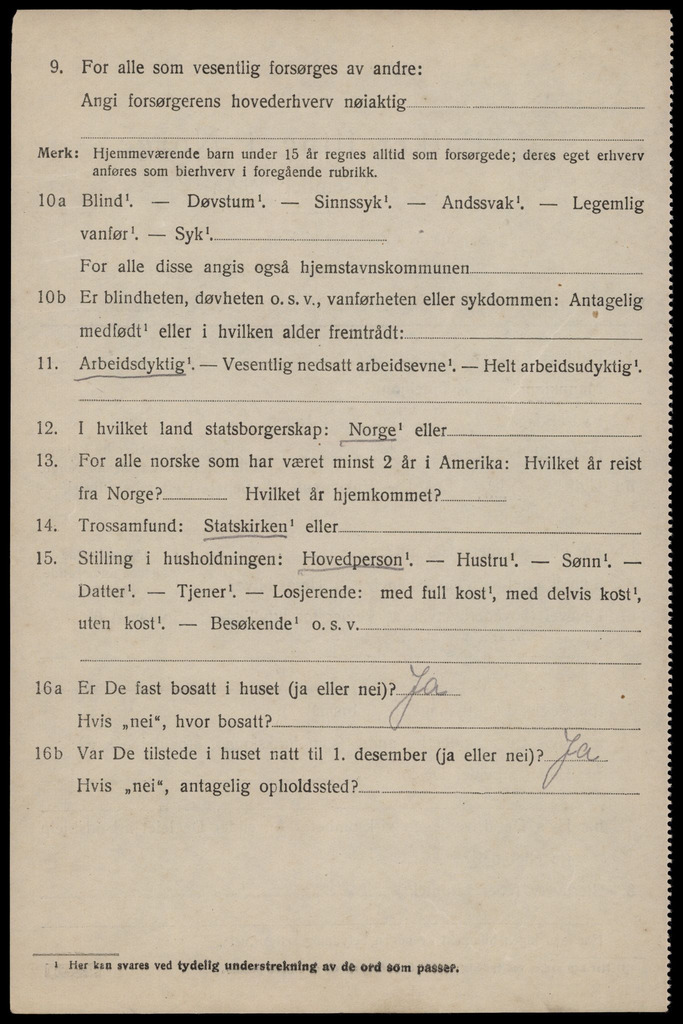 SAST, 1920 census for Hetland, 1920, p. 21644