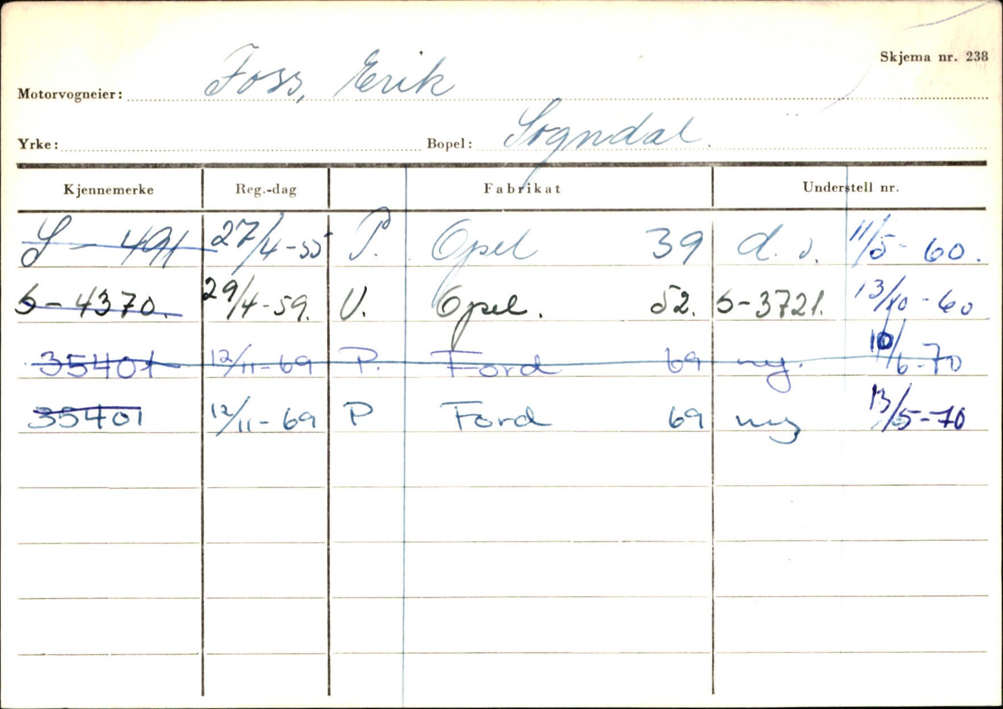 Statens vegvesen, Sogn og Fjordane vegkontor, AV/SAB-A-5301/4/F/L0124: Eigarregister Sogndal A-U, 1945-1975, p. 611