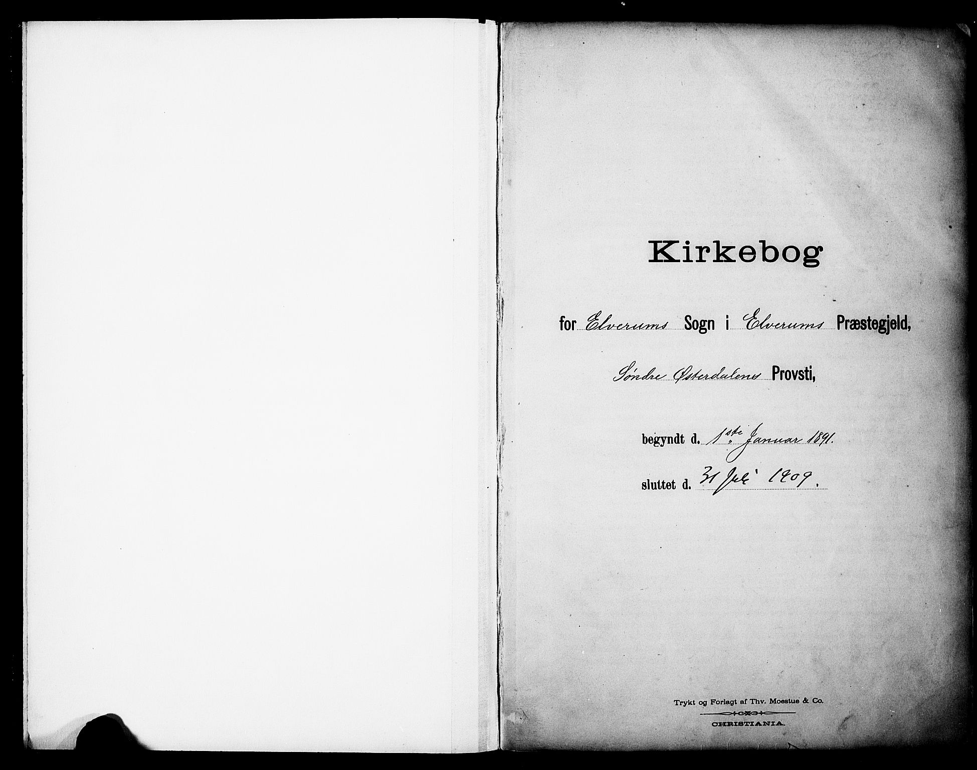 Elverum prestekontor, AV/SAH-PREST-044/H/Ha/Haa/L0014: Parish register (official) no. 14, 1891-1909