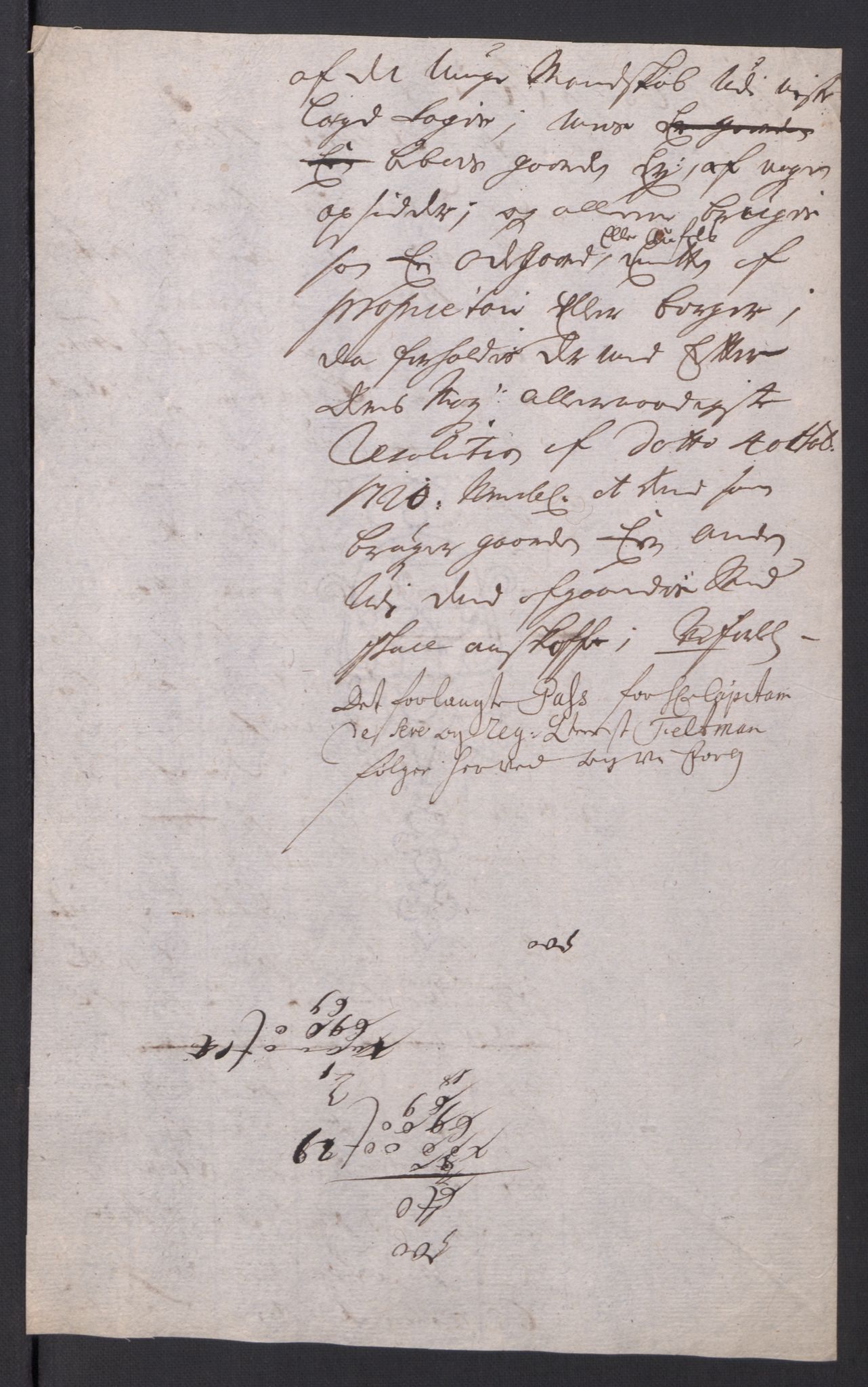 Kommanderende general (KG I) med Det norske krigsdirektorium, AV/RA-EA-5419/B/L0010: Kommanderende generals konsepter og kopibok, 1728-1730, p. 106