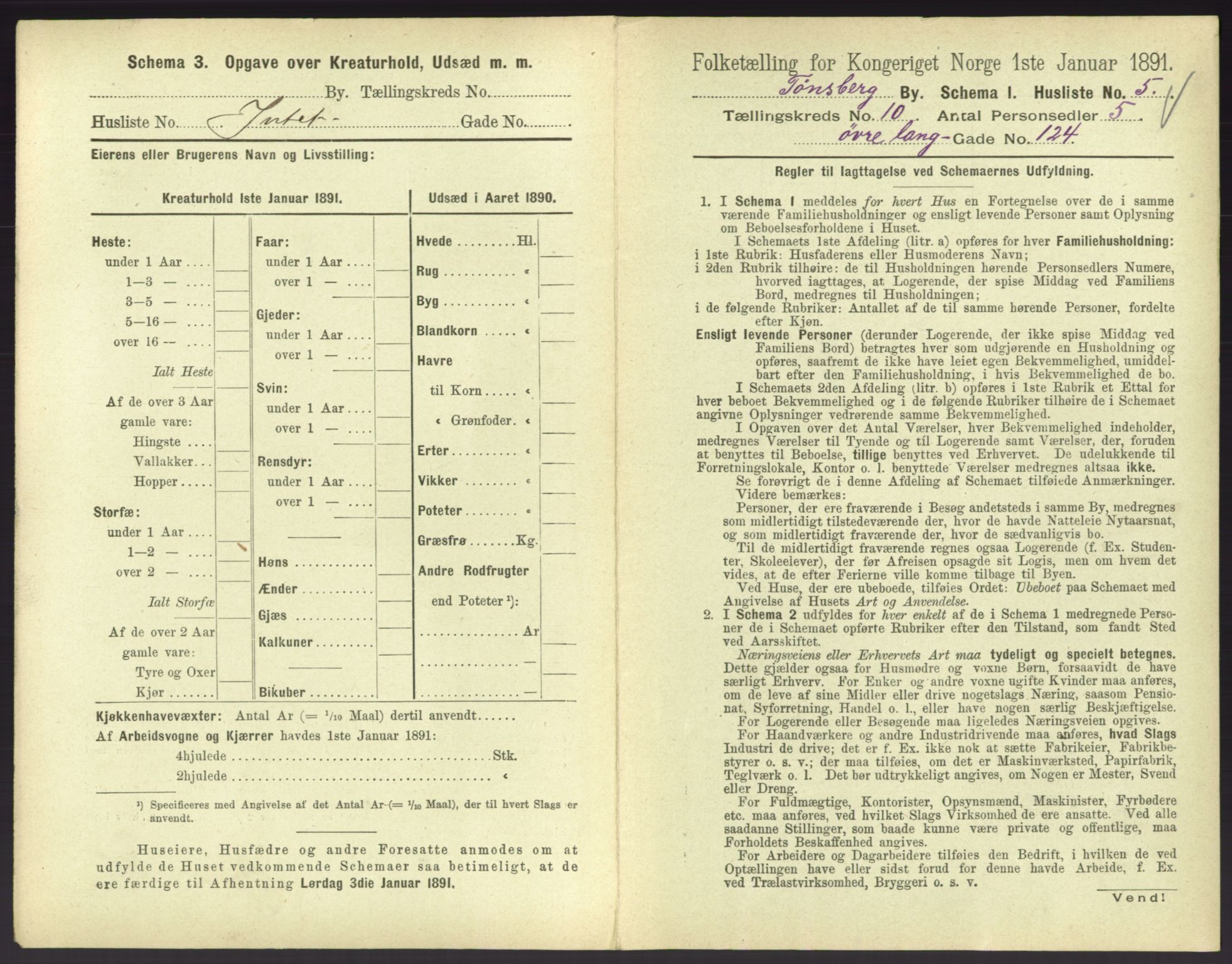 RA, 1891 census for 0705 Tønsberg, 1891, p. 406