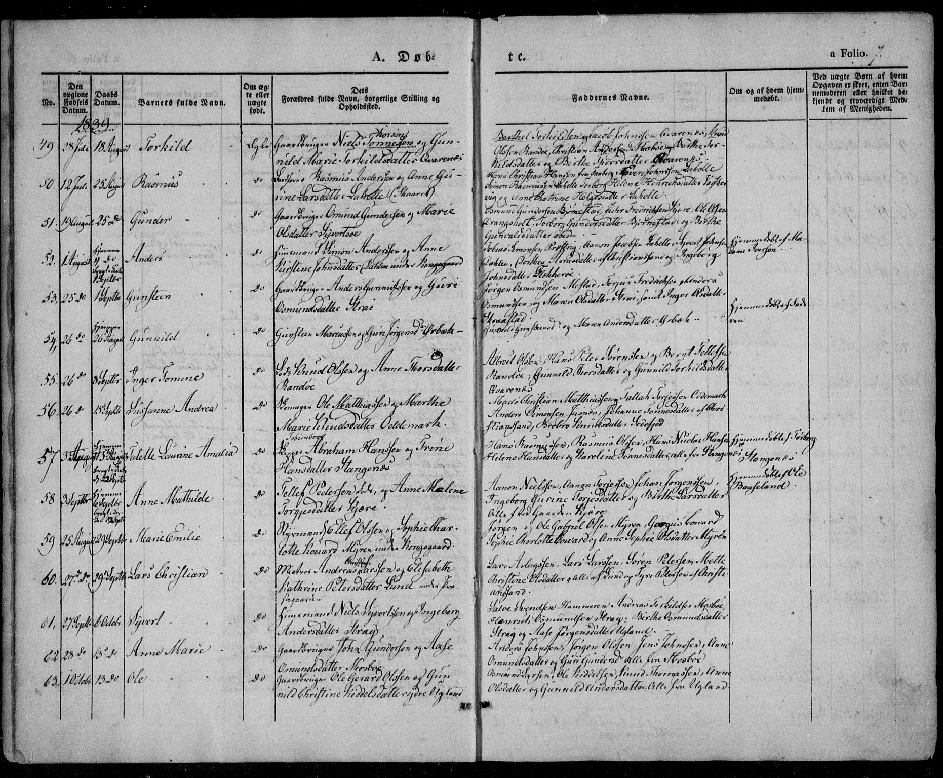 Oddernes sokneprestkontor, AV/SAK-1111-0033/F/Fa/Faa/L0006: Parish register (official) no. A 6, 1838-1851, p. 7