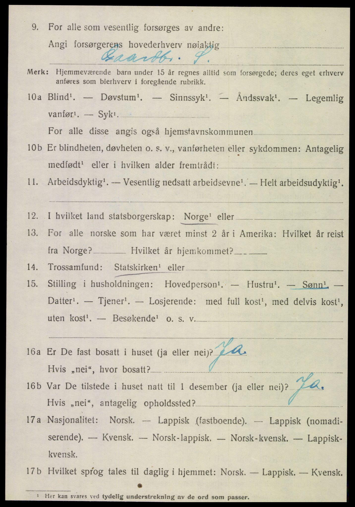 SAT, 1920 census for Meløy, 1920, p. 4714