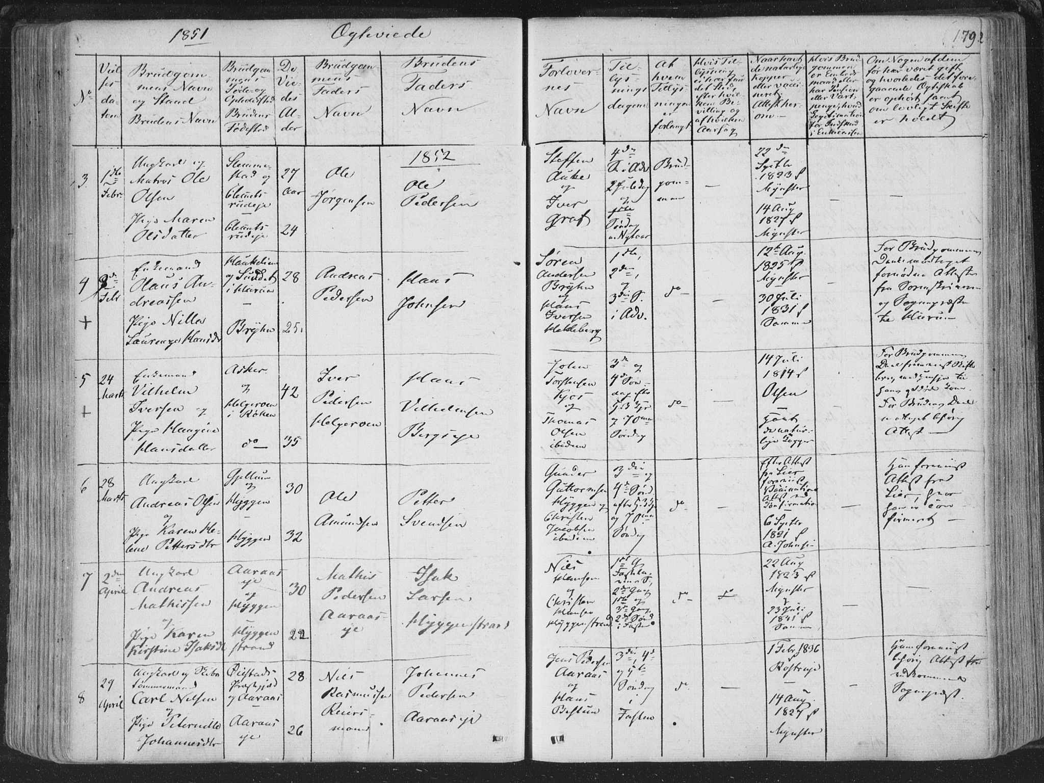 Røyken kirkebøker, AV/SAKO-A-241/F/Fa/L0005: Parish register (official) no. 5, 1833-1856, p. 179