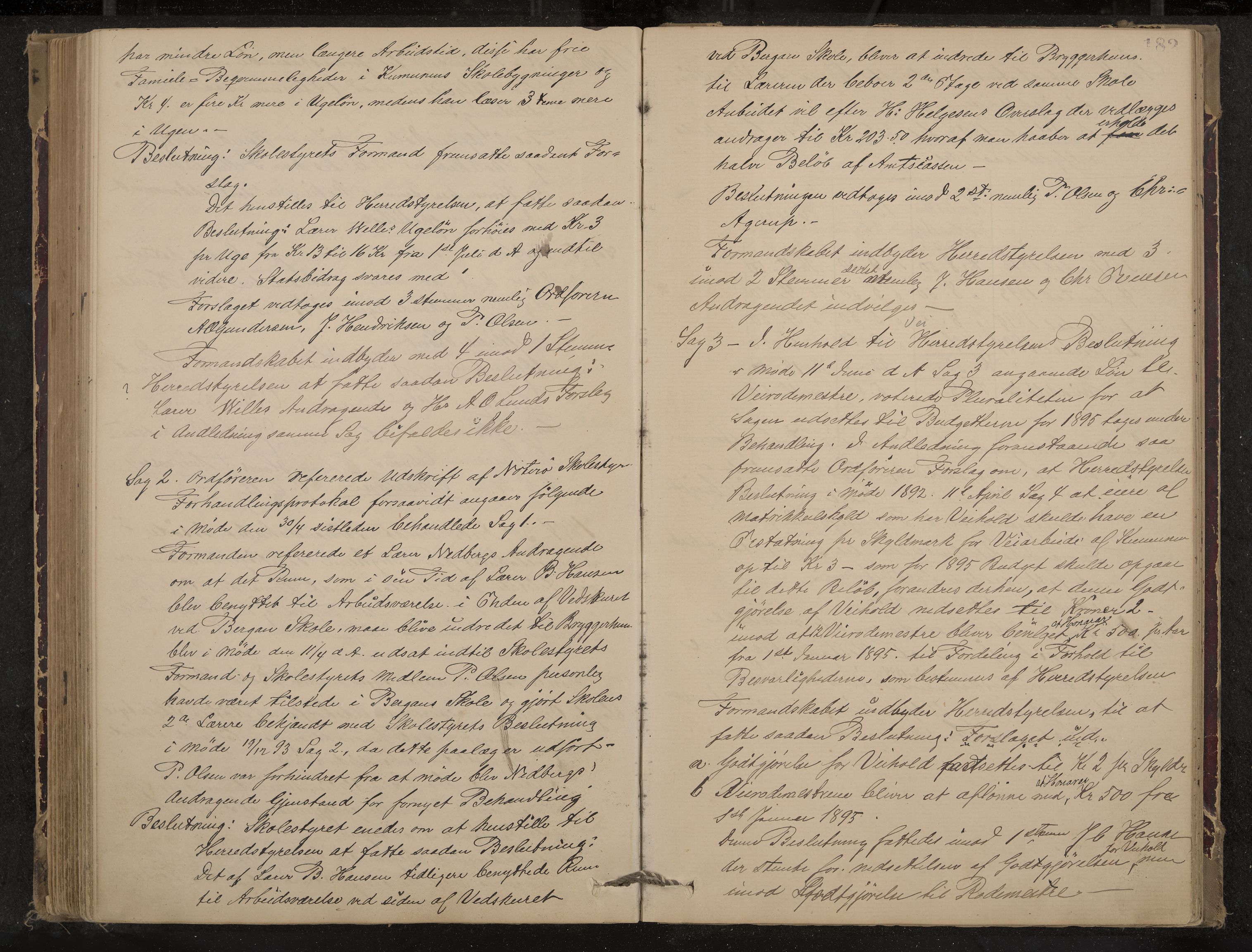 Nøtterøy formannskap og sentraladministrasjon, IKAK/0722021-1/A/Aa/L0004: Møtebok, 1887-1896, p. 182