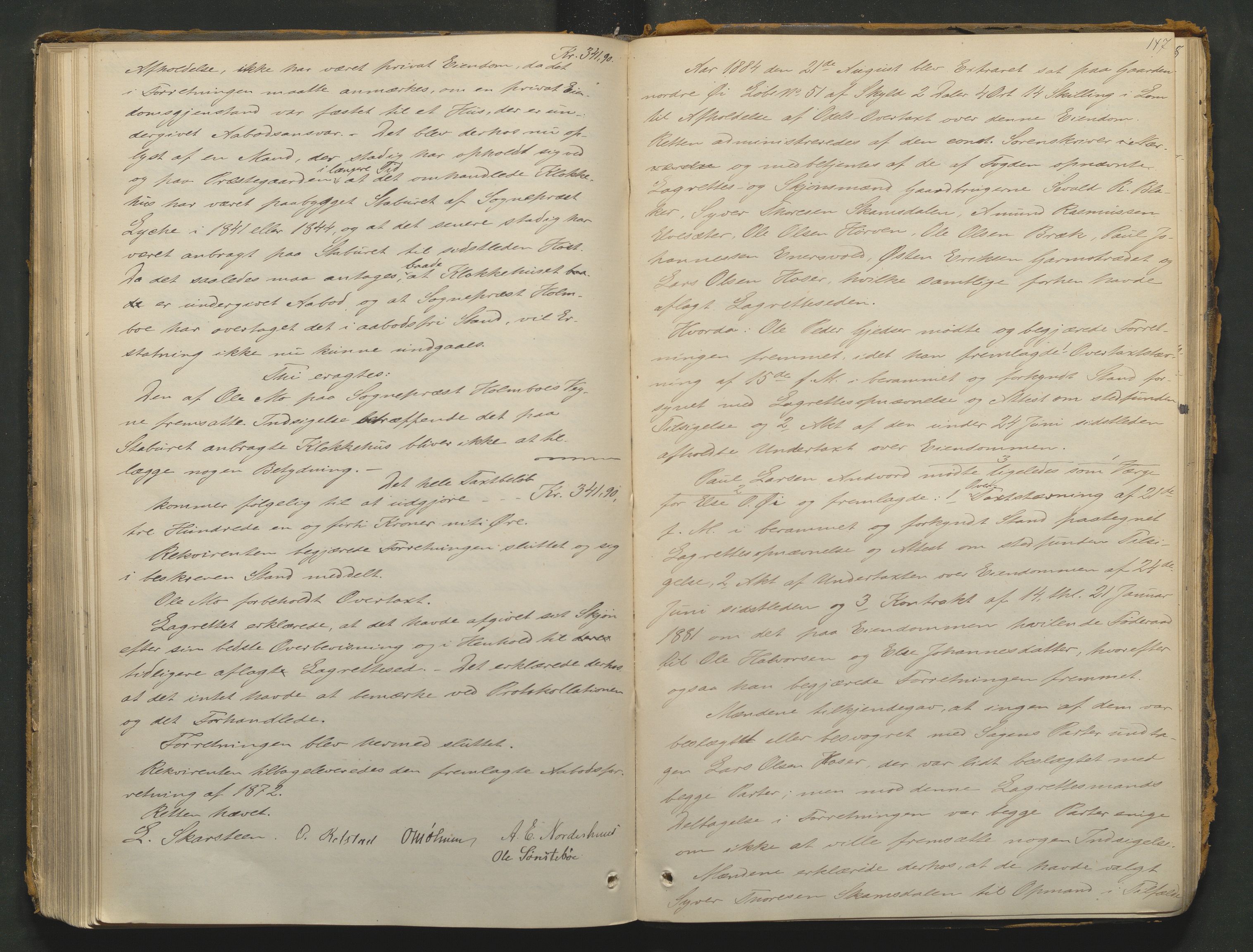 Nord-Gudbrandsdal tingrett, AV/SAH-TING-002/G/Gc/Gcb/L0004: Ekstrarettsprotokoll for åstedssaker, 1876-1887, p. 146b-147a