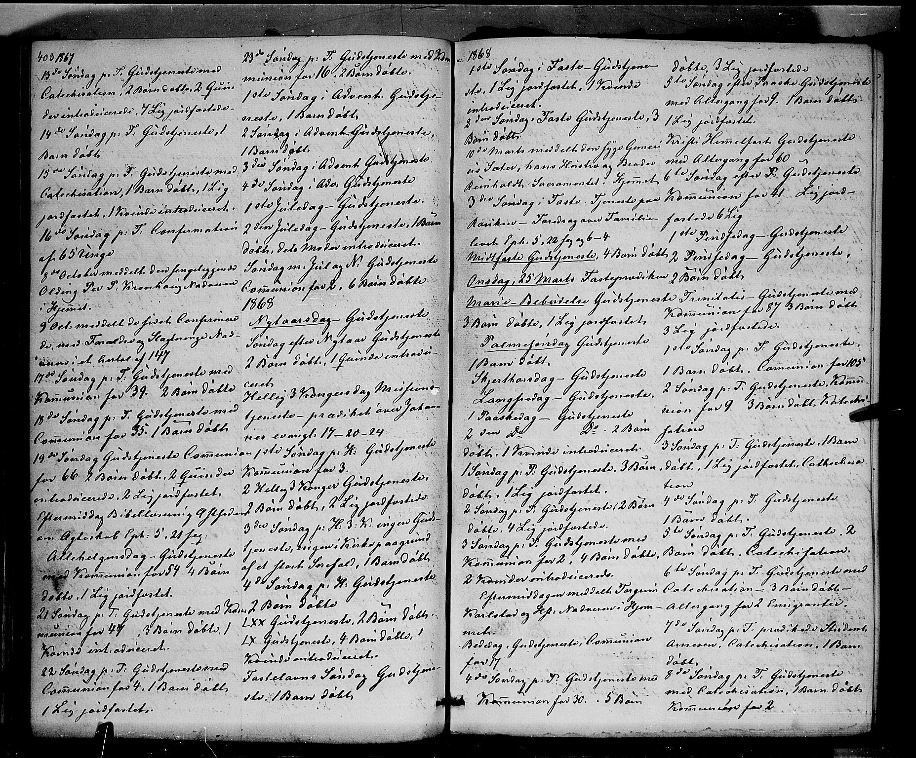 Hof prestekontor, SAH/PREST-038/H/Ha/Haa/L0009: Parish register (official) no. 9, 1862-1877, p. 403